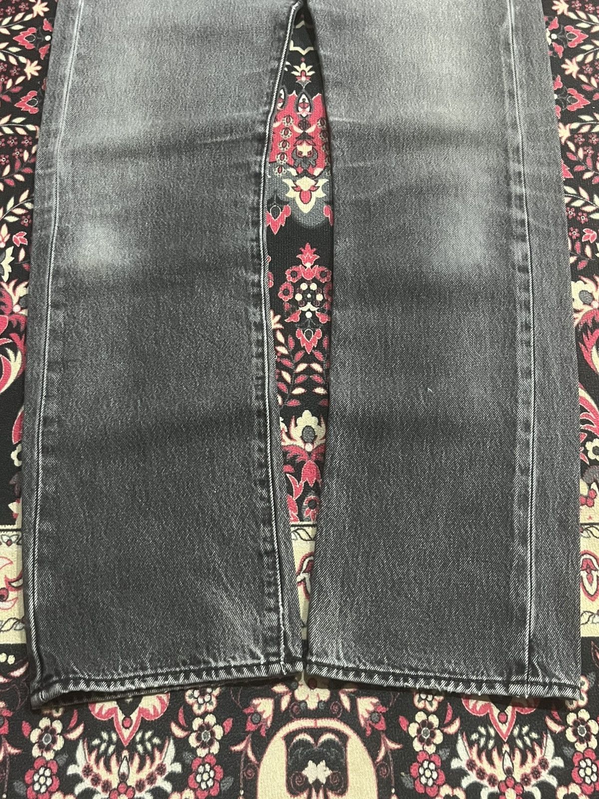 Levi's Vintage Y2K 501 Grey Washed Buttonfly Straight Leg Jeans Size US 32 / EU 48 - 13 Thumbnail
