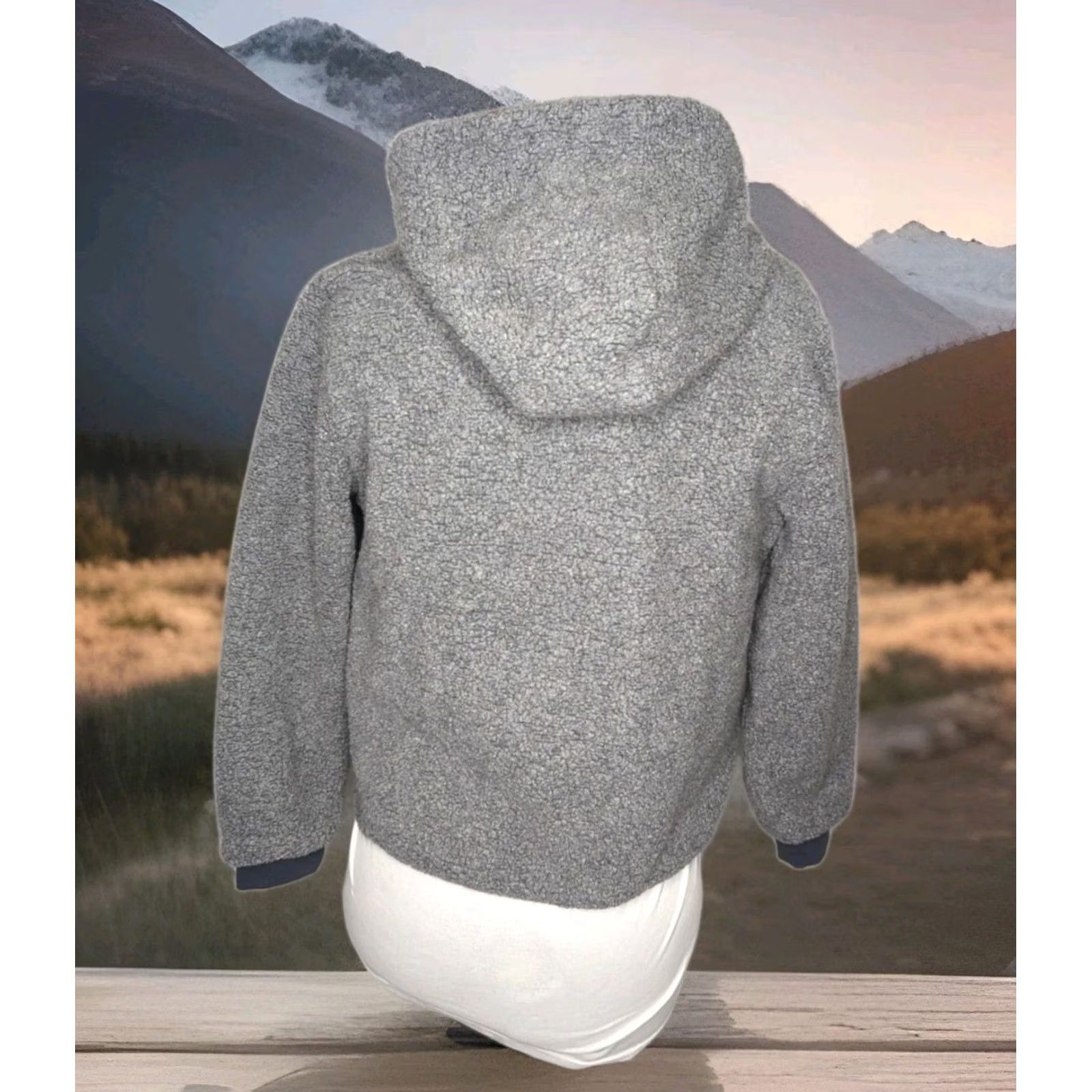 Toad&Co Toad & Co Jacket Women Medium Gray Hooded Pile Fleece Reversible Telluride Size M / US 6-8 / IT 42-44 - 4 Thumbnail