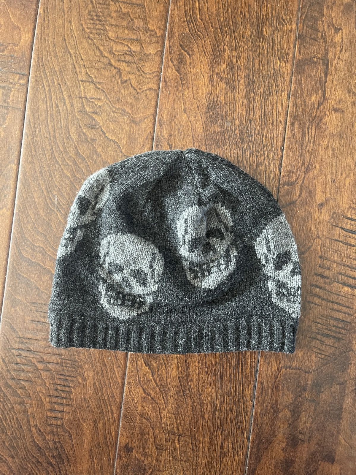 image of Hysteric Glamour Skull Beanie in Grey, Men's