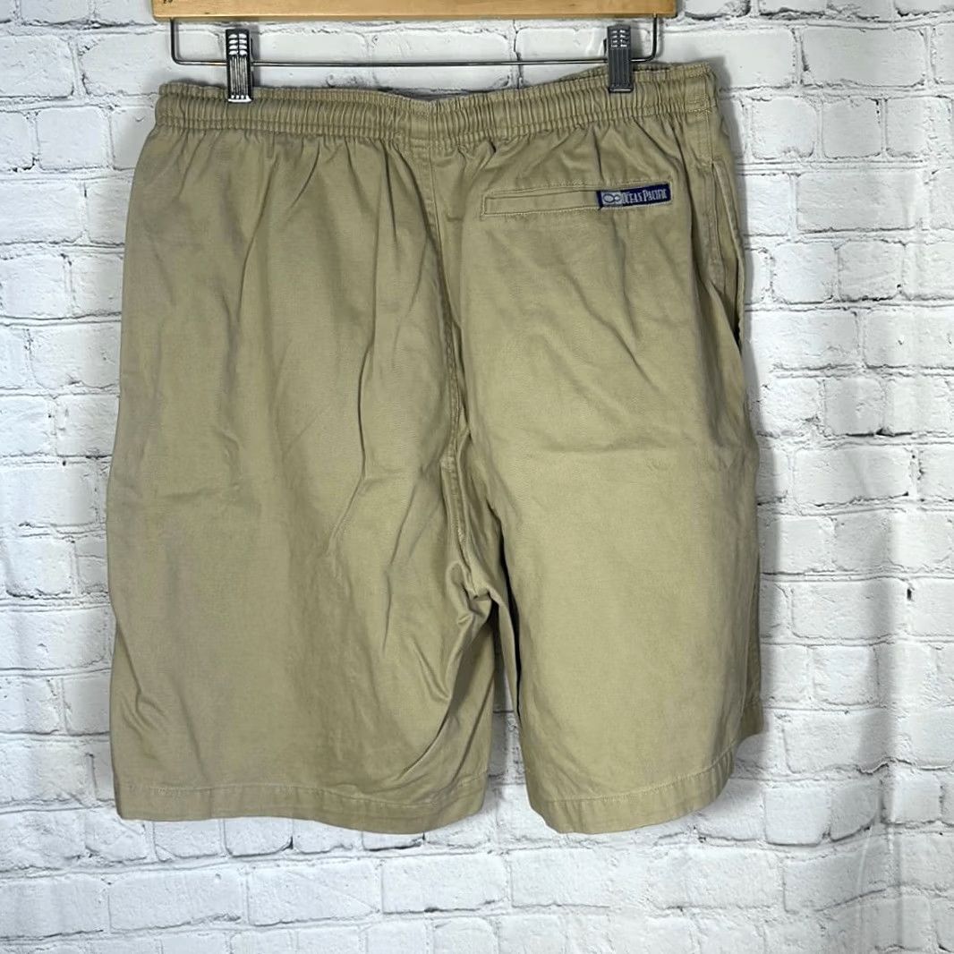 Ocean Pacific VINTAGE Ocean Pacific Tan Shorts Mens L Elastic Waist Drawstring Chino Brown Style 20488 Mens Size US 33 - 6 Thumbnail