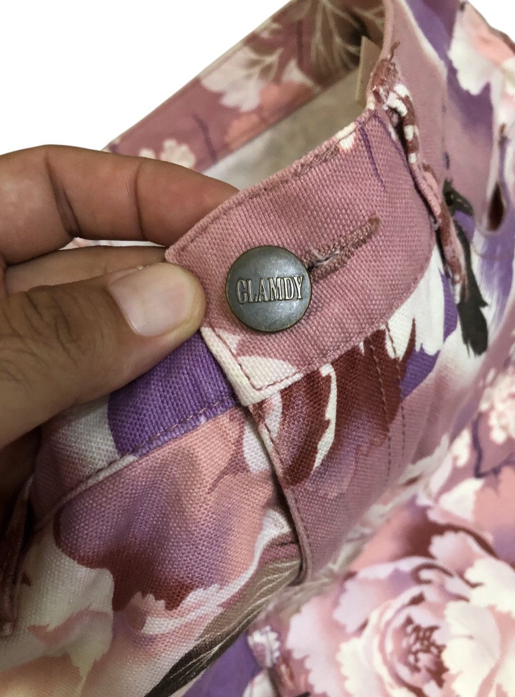 Designer × Japanese Brand Glamdy Print Flower Flare Jeans Pants Size US 32 / EU 48 - 3 Thumbnail