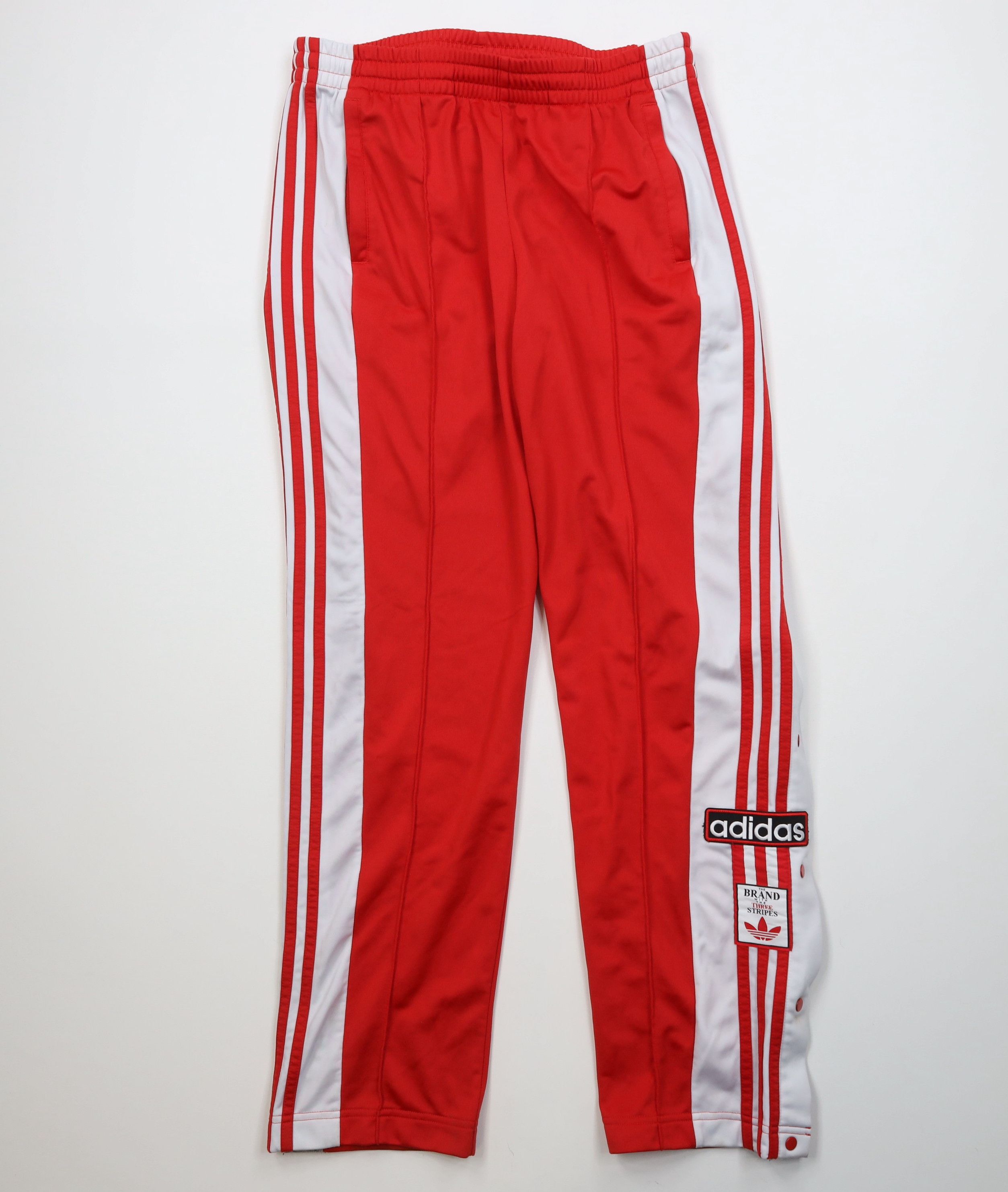 Adidas Vintage Y2K Adidas Striped Tearaway Sweatpants Pants Red Size US 34 / EU 50 - 1 Thumbnail