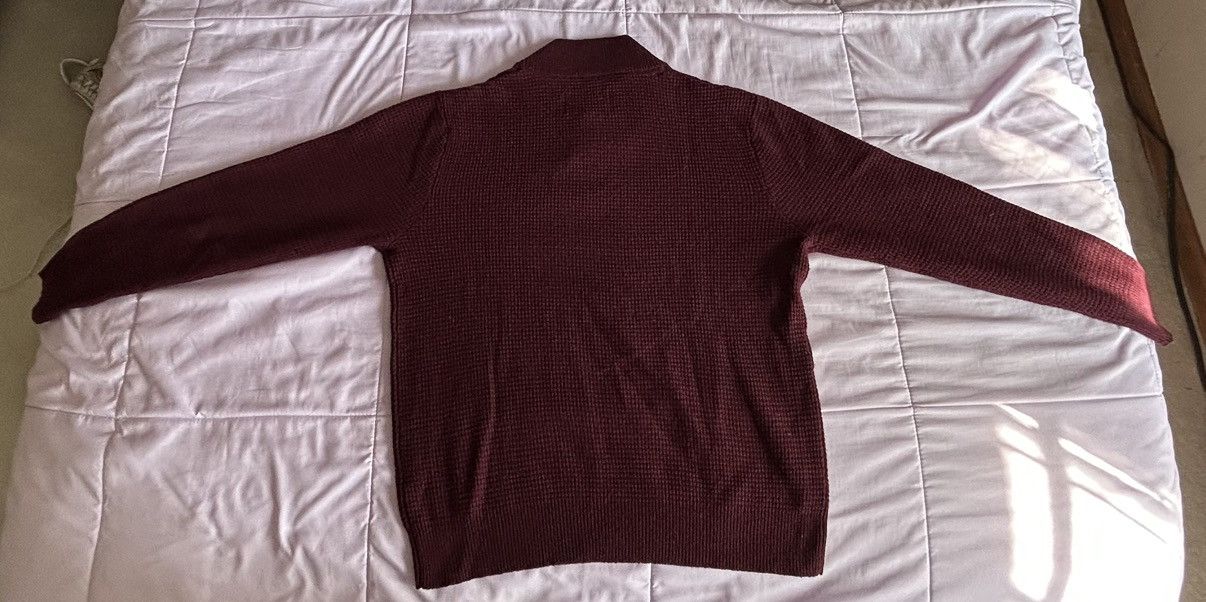 Schott Schott Bros Ribbed Wool Sweater Size L Wine V-Neck Size US L / EU 52-54 / 3 - 11 Thumbnail