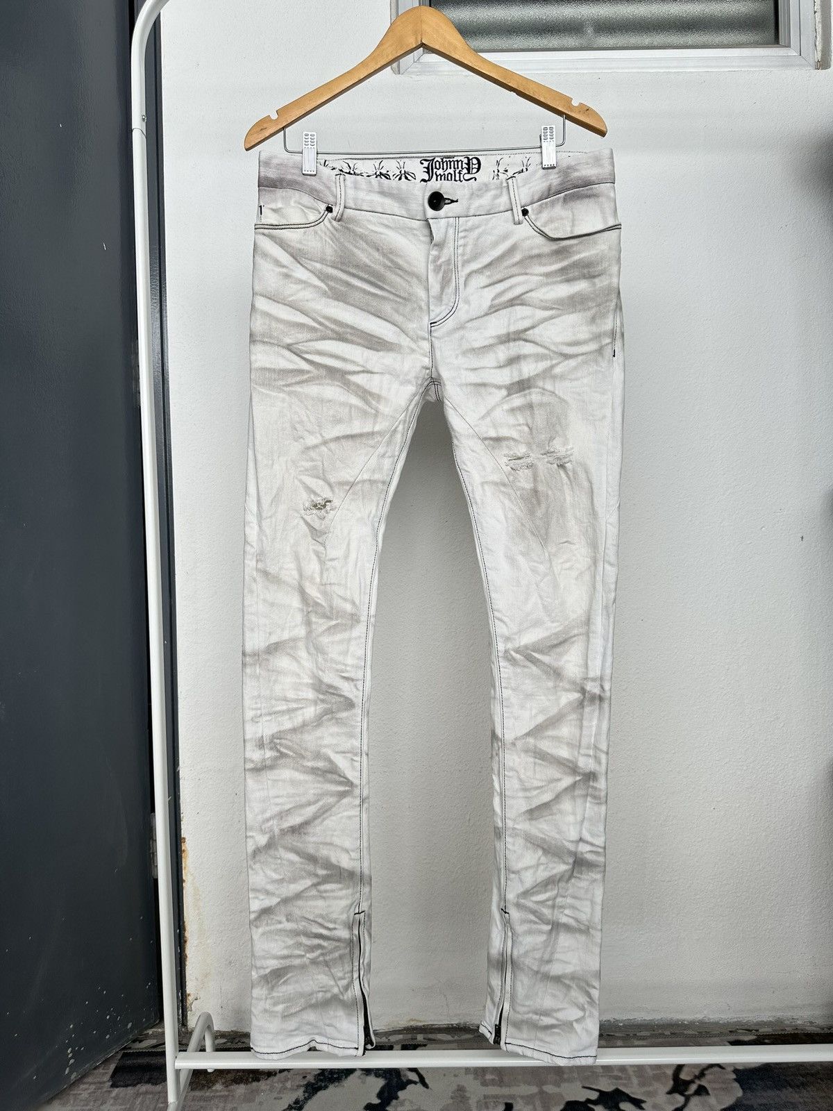 BUFFALO BOBS Size 34/34 - Johnny Wolf clawmark denim slim jeans Size US 34 / EU 50 - 12 Thumbnail
