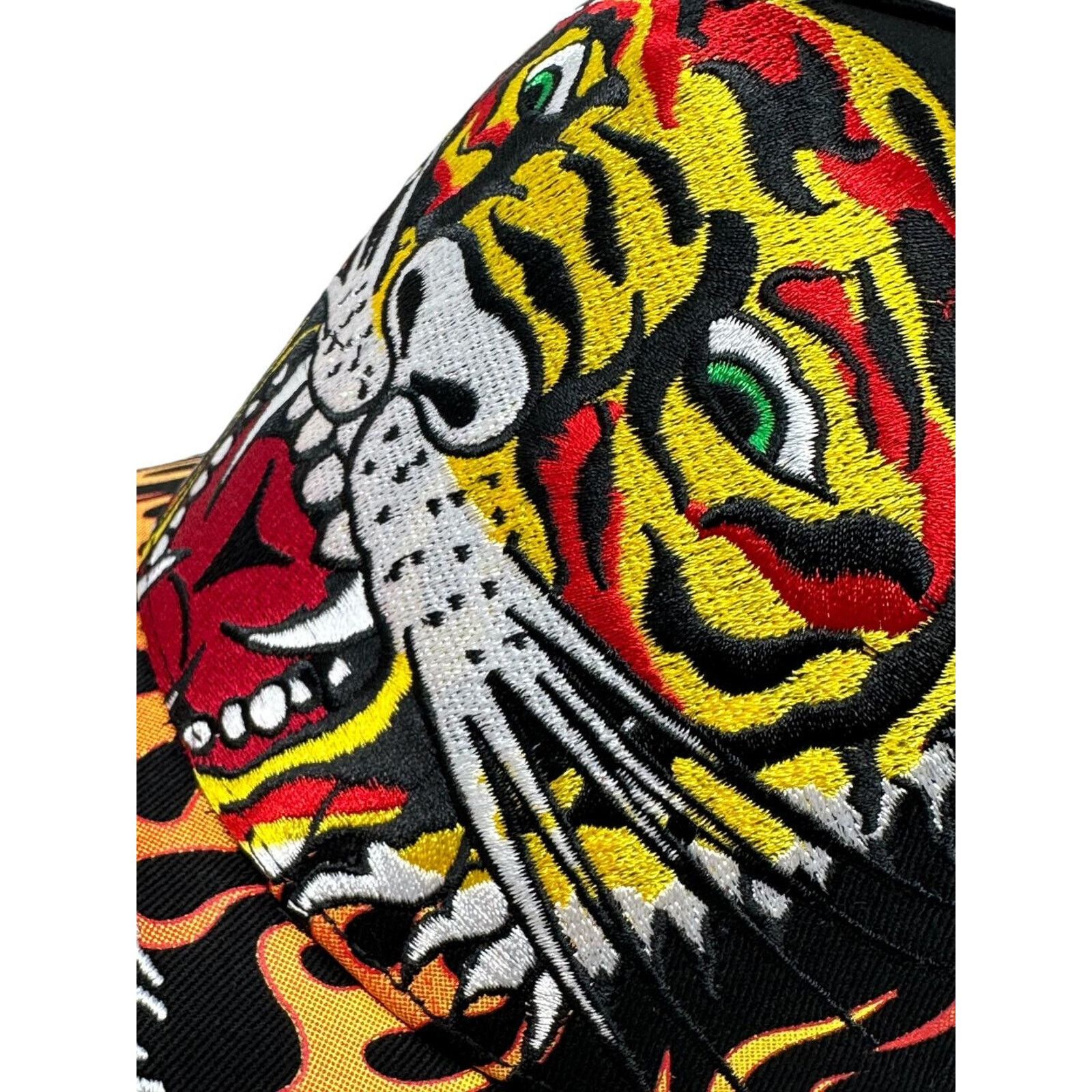 Ed Hardy Ed Hardy Trucker Hat Embroidered Tattoo Tiger Flame Snapback Size ONE SIZE - 4 Thumbnail
