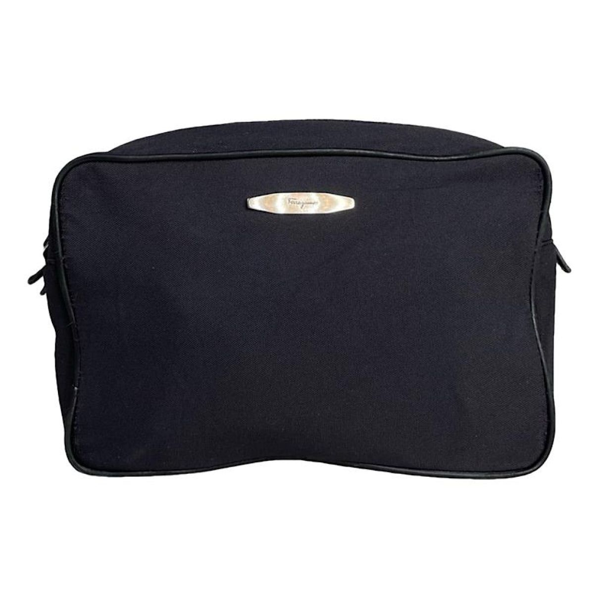 Salvatore Ferragamo Navy Polyester Clutch Bag Size ONE SIZE - 1 Thumbnail