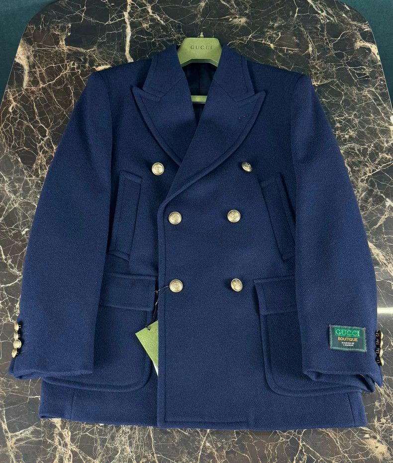 Gucci Gucci Navy blue suit jacket wool coat 2502-Nextarrow Size US M / EU 48-50 / 2 - 3 Thumbnail