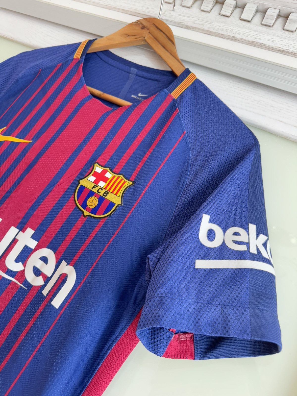 Barcelona 2017-2018 Player Issue Home Soccer Jersey Kit