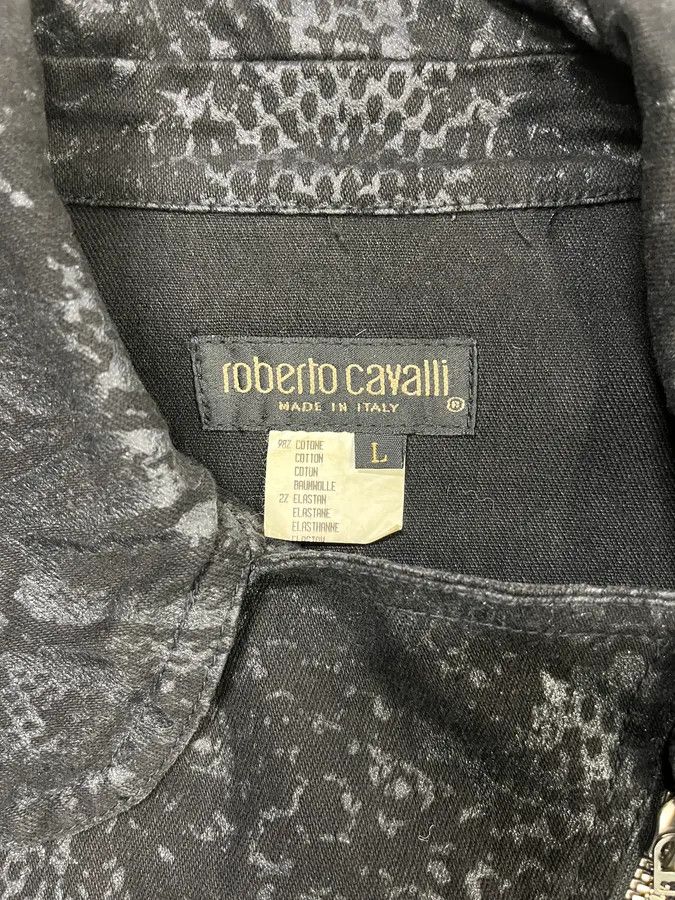 Roberto Cavalli FW1999 Roberto Cavalli Black Obscure Leopard Print Biker Jacket Size M / US 6-8 / IT 42-44 - 9 Thumbnail
