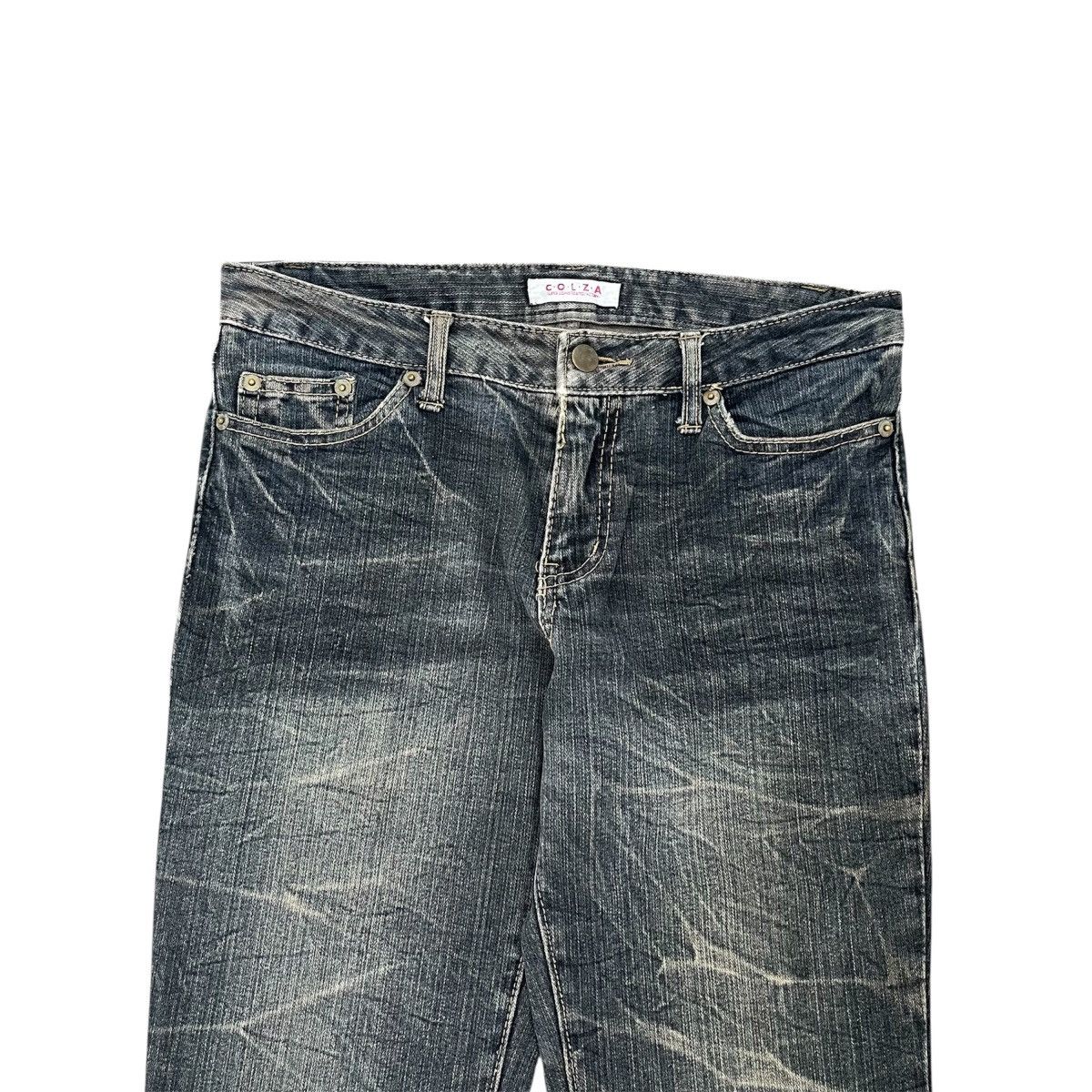14th Addiction Flare Denim Colza Clawn Marks Fade Washed Lgb Style Size US 30 / EU 46 - 3 Thumbnail