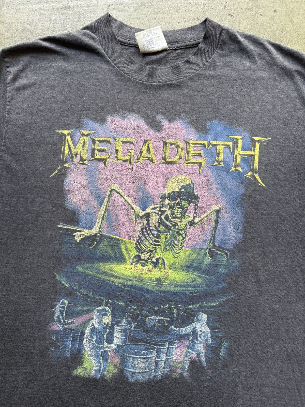 Vintage Vintage 1989 Megadeth Contaminated Tour Band Tee Shirt Size US L / EU 52-54 / 3 - 3 Thumbnail