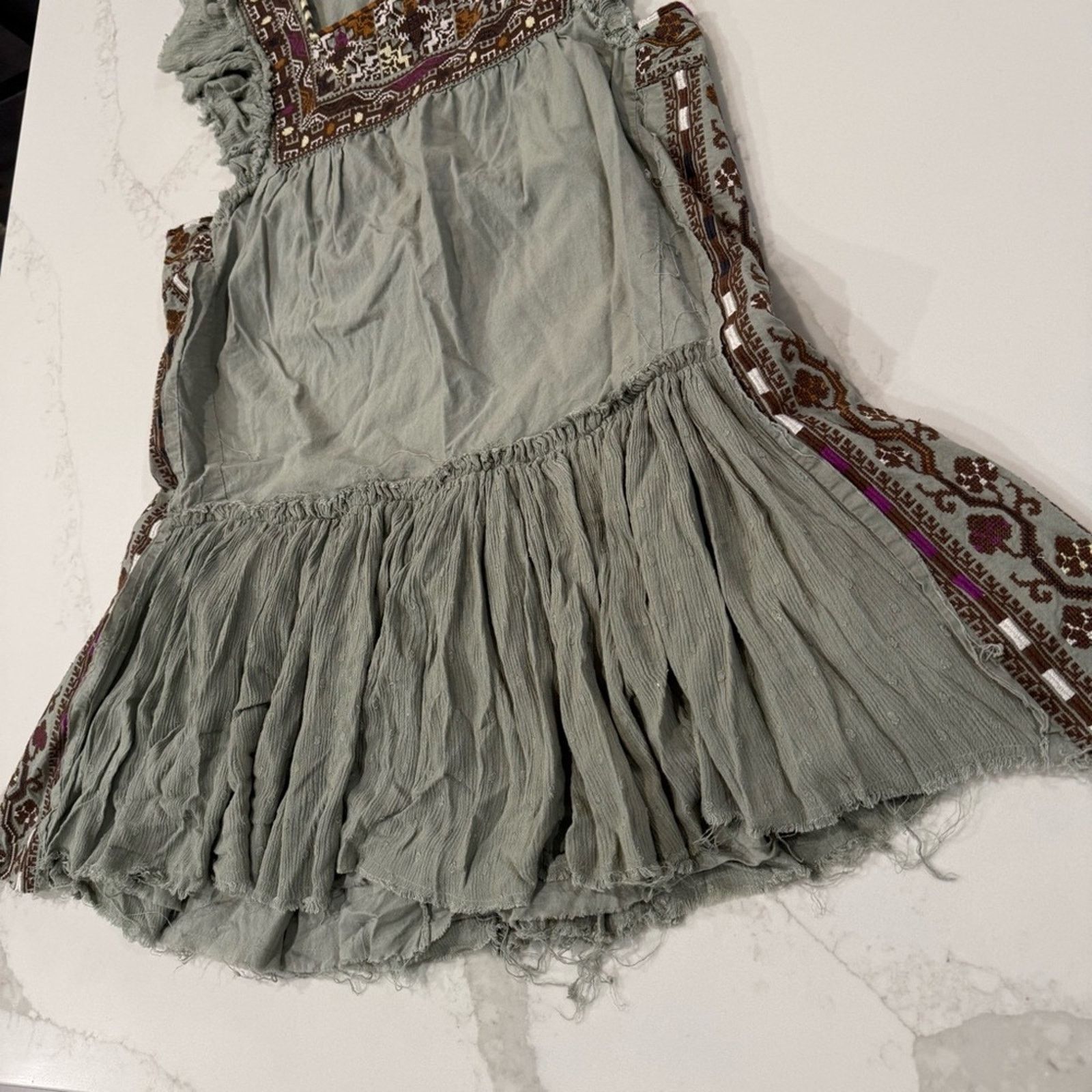 Free People Free People Day Glow Boho Embroidered Mini Dress Womens Med Size M / US 6-8 / IT 42-44 - 7 Thumbnail