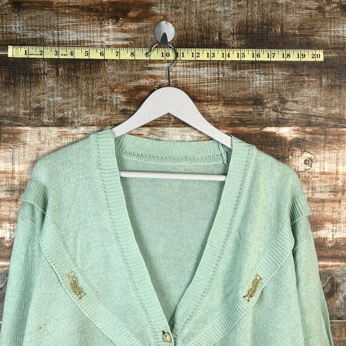 Japanese Brand Japanese Brand Green Cardigan Knitwear #A1360 Size XL / US 12-14 / IT 48-50 - 4 Thumbnail