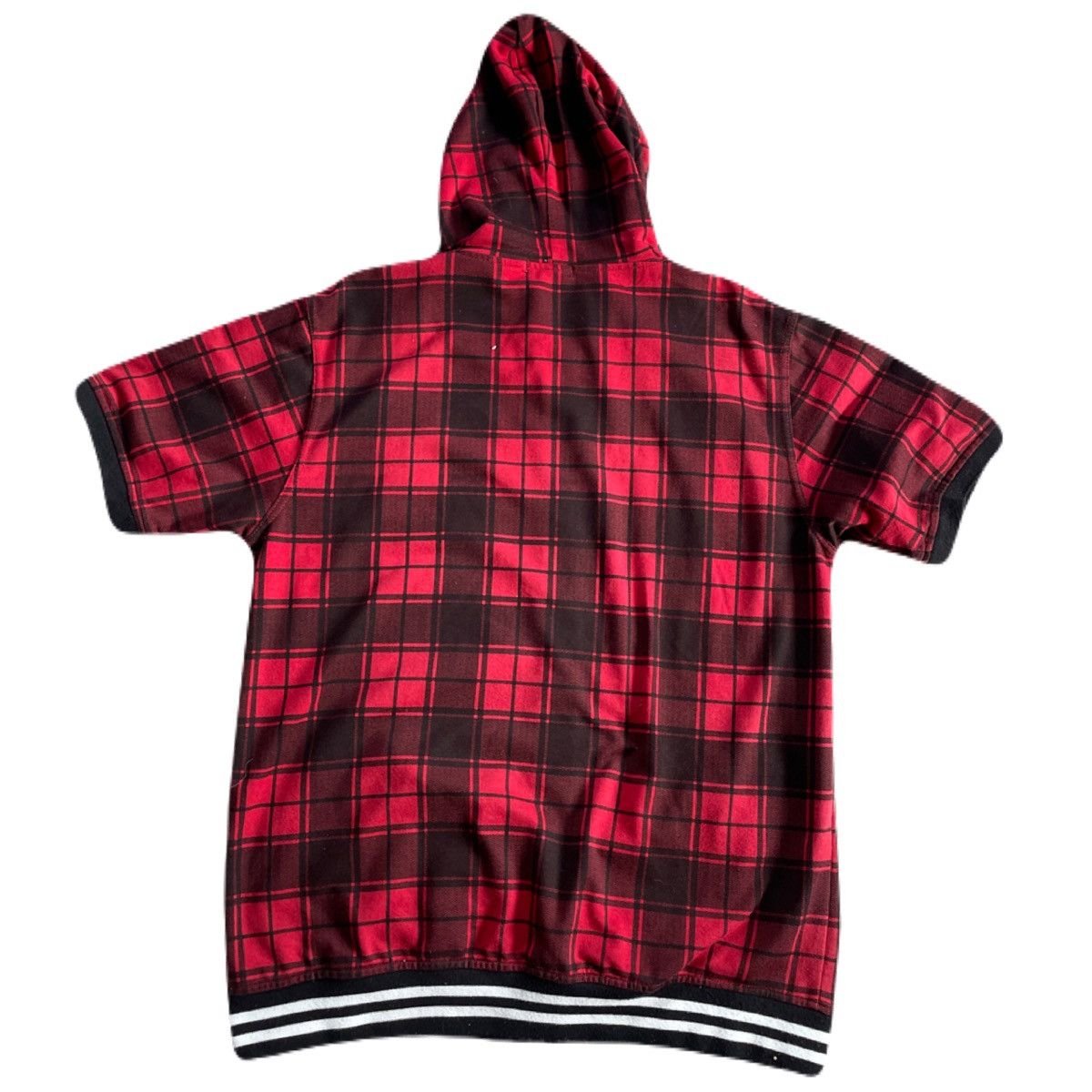 If Six Was Nine 2000s Japanese archive Vkei Plaid Zip-Up Short Sleeve Hoodie Size US M / EU 48-50 / 2 - 4 Thumbnail