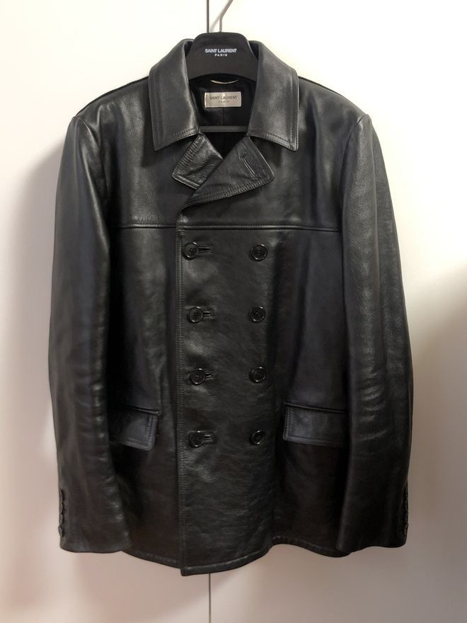 Saint Laurent Paris Heritage Calf Leather Coat Size US L / EU 52-54 / 3 - 2 Thumbnail