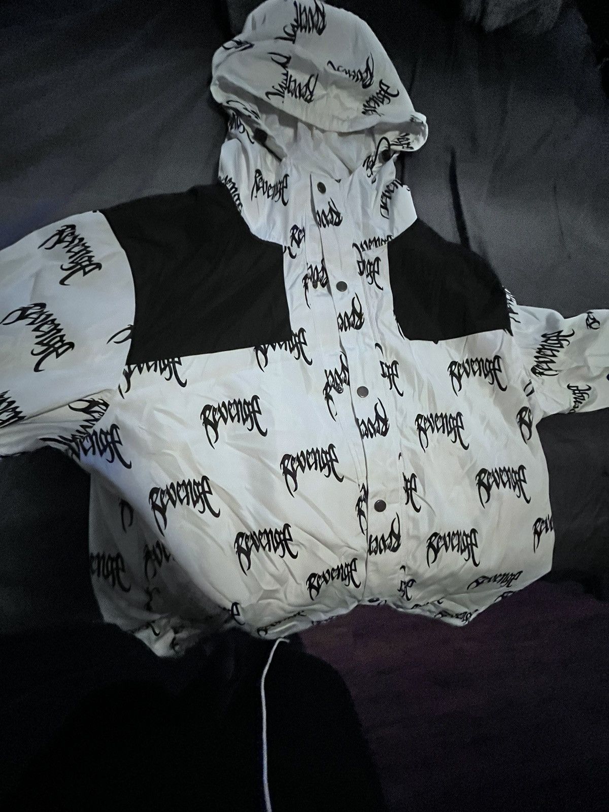 Image of White Massacre Revenge Windbreaker, Men's (Size XL)