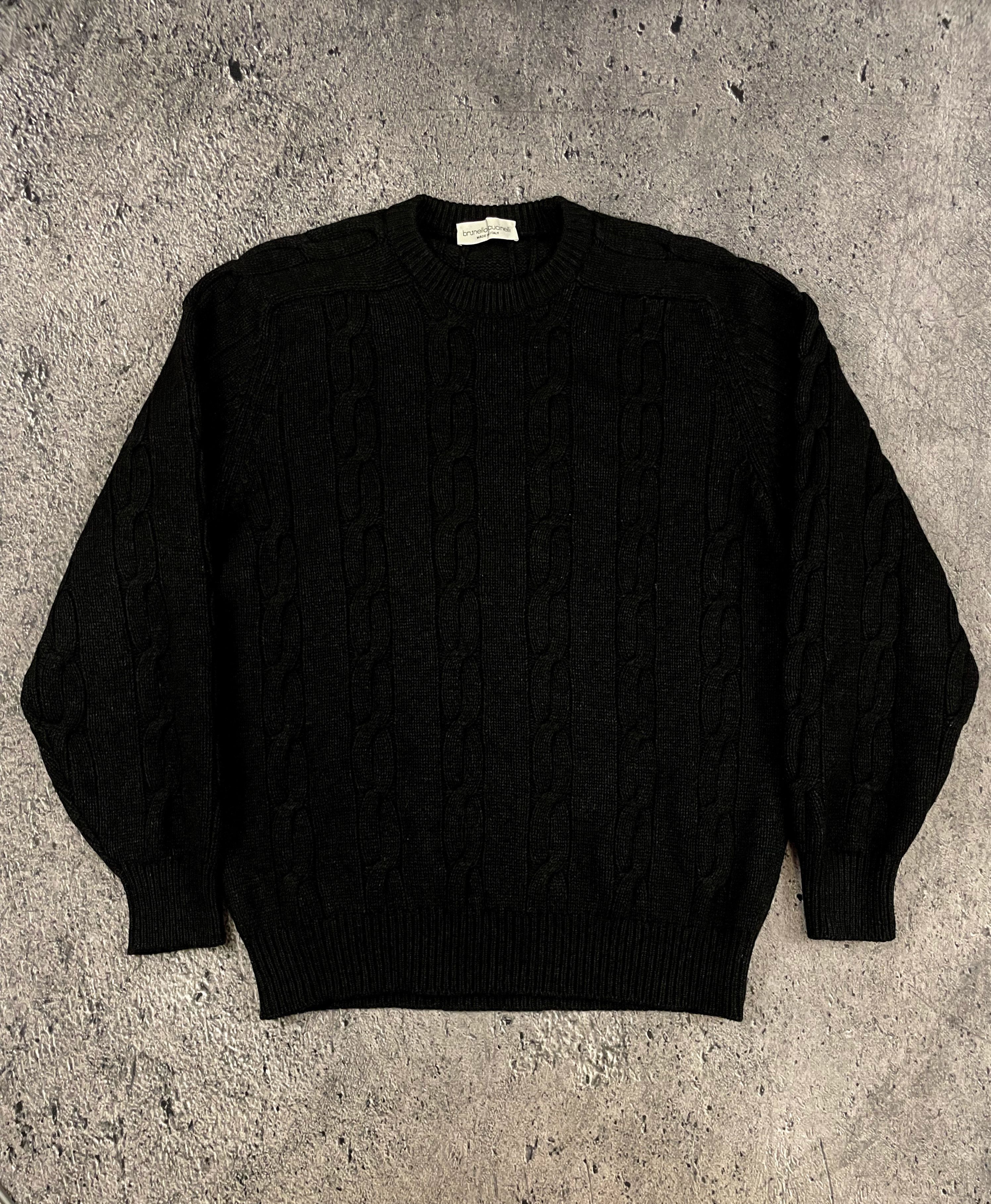 Brunello Cucinelli Vintage Brunello Cucinelli merino wool cable knit sweater Size US L / EU 52-54 / 3 - 1 Thumbnail