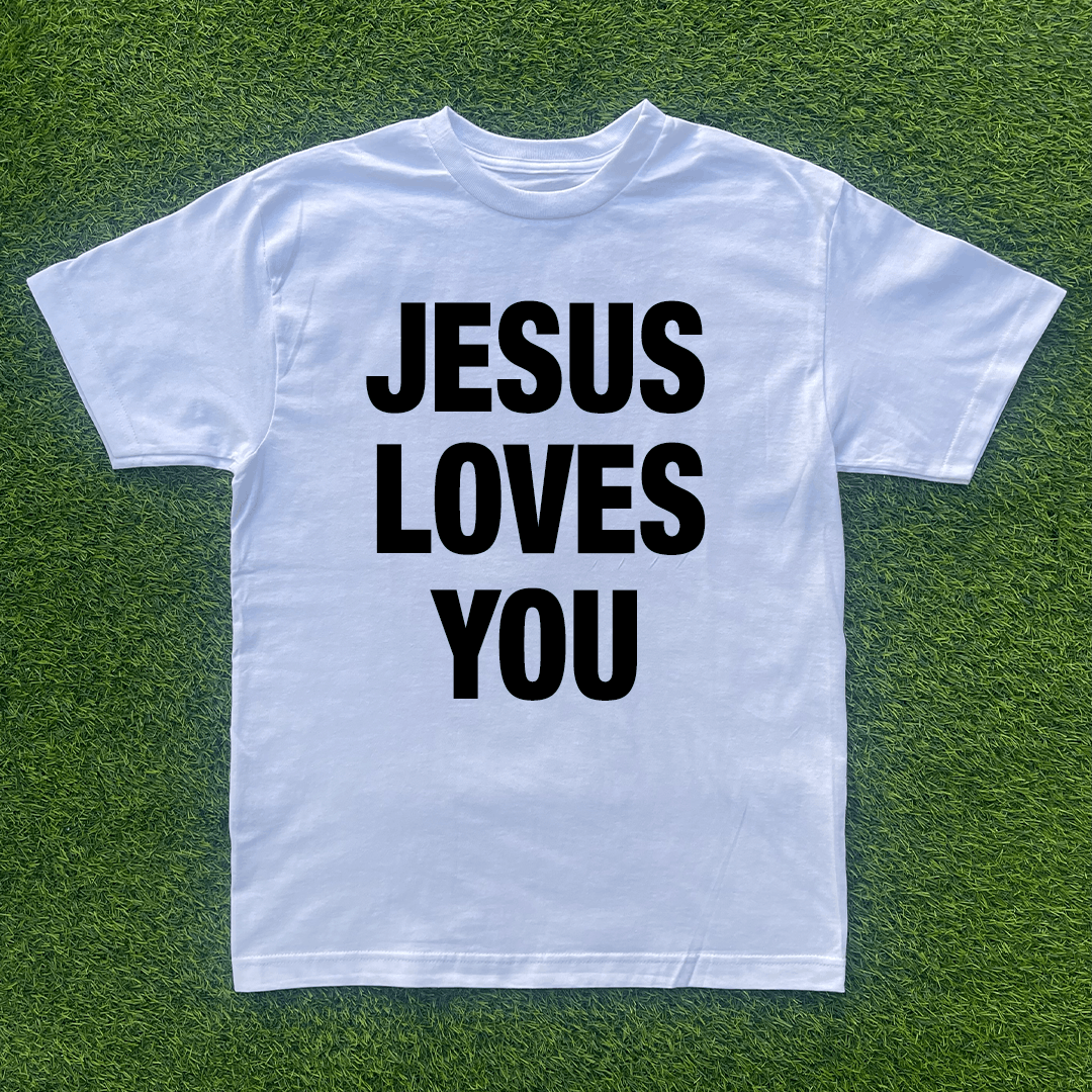 Vintage JESUS LOVES YOU TSHIRT Size US L / EU 52-54 / 3 - 1 Preview