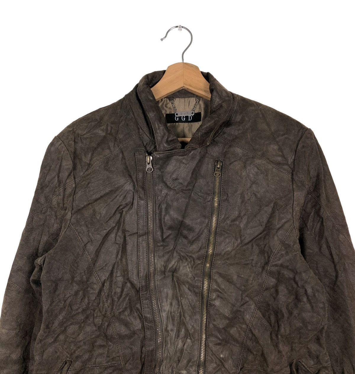 Japanese Brand 🔥VINTAGE CROPPED GENUINE LEATHER JACKET GGD ISSEY MIYAKE Size US M / EU 48-50 / 2 - 3 Thumbnail