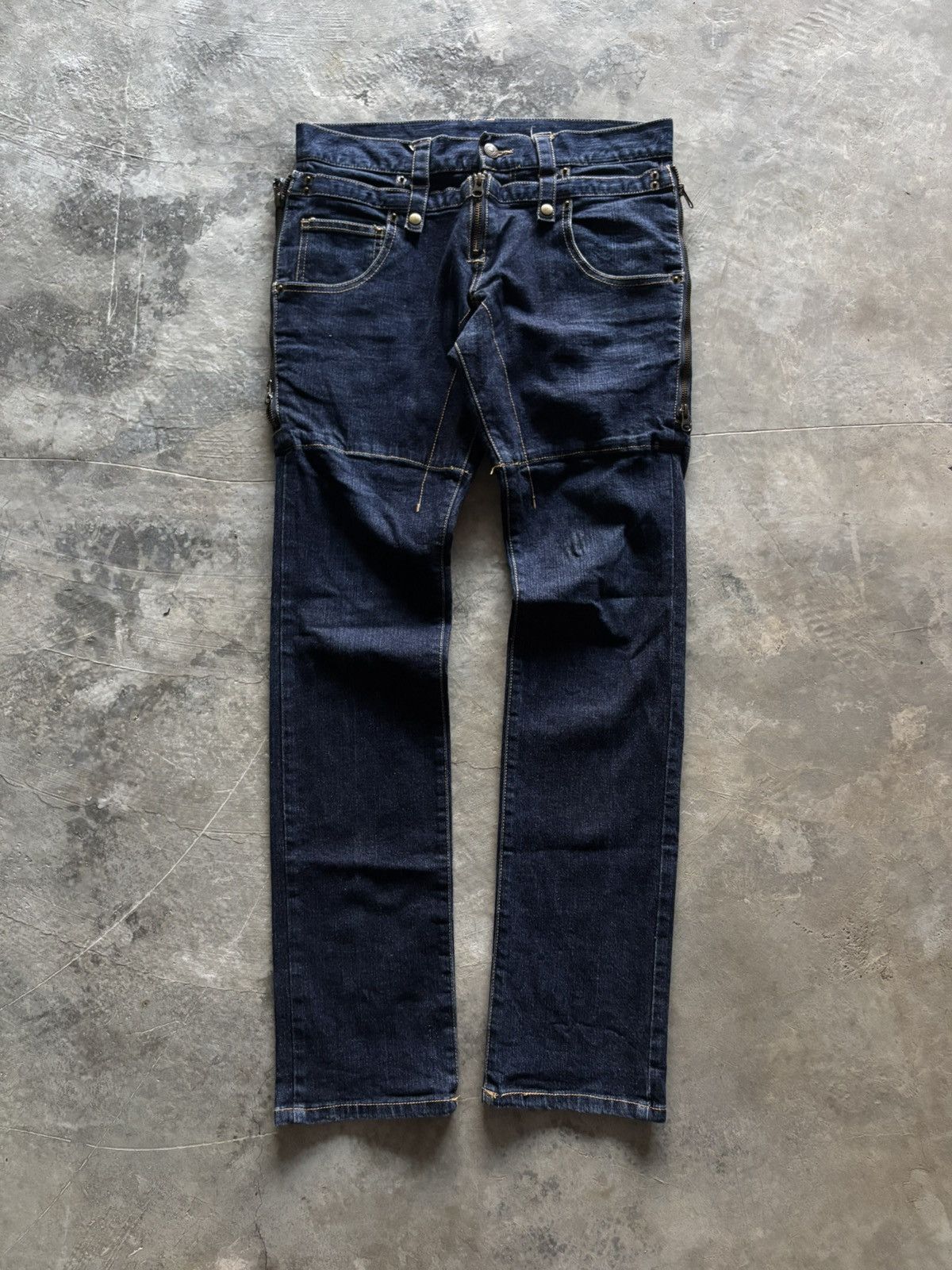 PPFM PPFM FLARE DOUBLE WAIST japanese zipper leg punk goth | Grailed