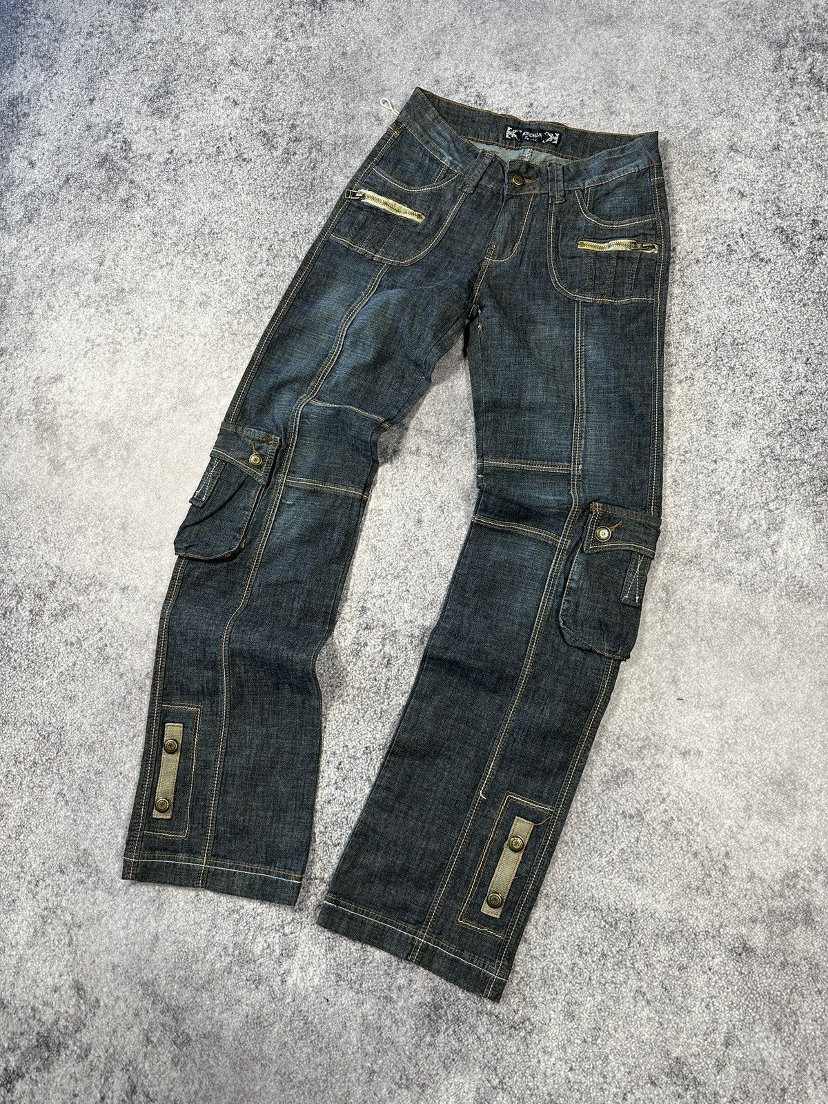 Vintage Y2K Vintage Cargo Jeans Streetwear Rare Casual Y2K VTg USA Size 26" / US 2 / IT 38 - 1 Thumbnail