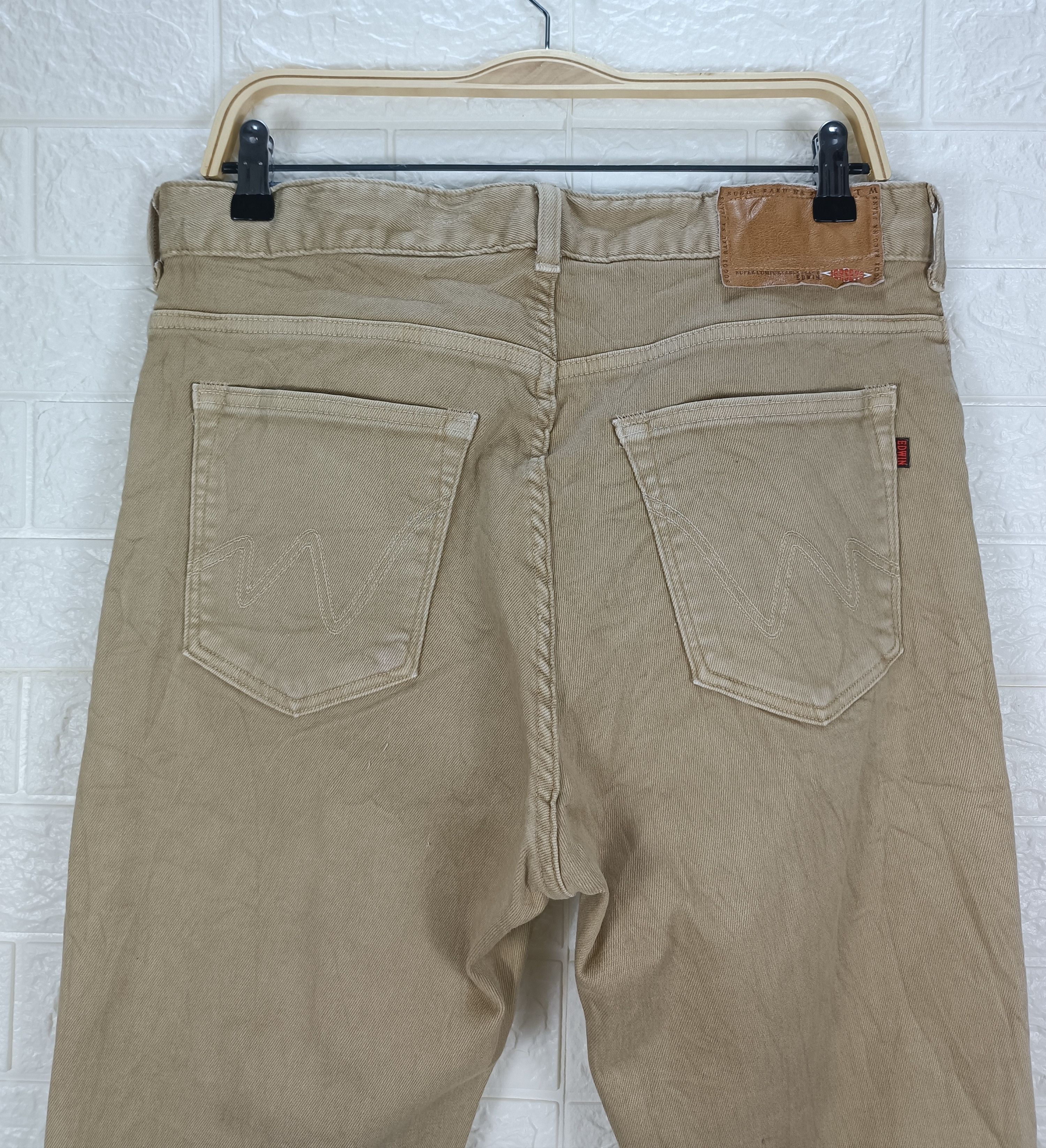 Edwin Vintage Edwin Khaki Brown Super Comfortable Jeans Size US 32 / EU 48 - 6 Thumbnail