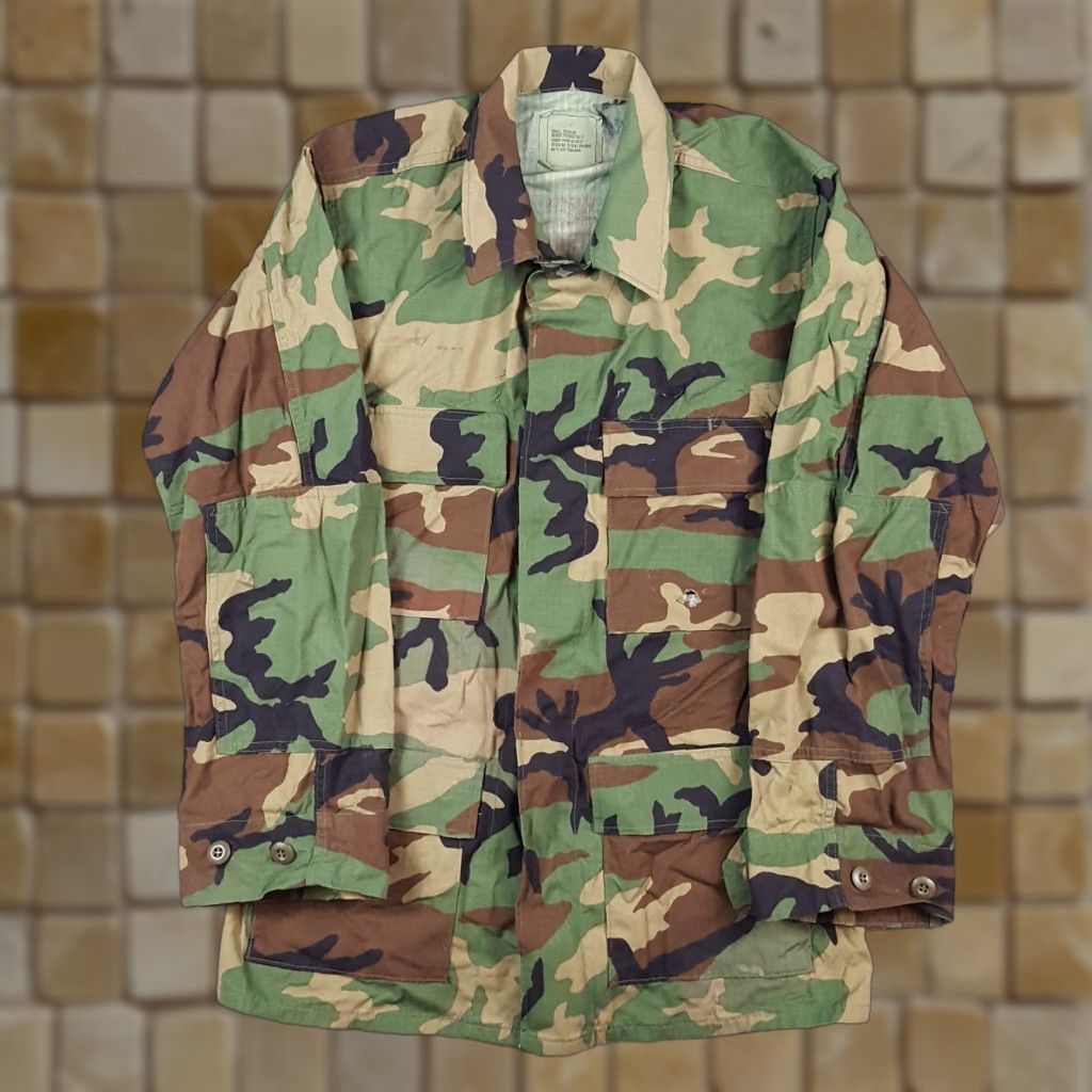 American Apparel VINTAGE American Apparel Military Jacket Men Small Camouflage Cotton Canvas 90s Army Outdoor Retro Y2K Size US S / EU 44-46 / 1 - 1 Thumbnail