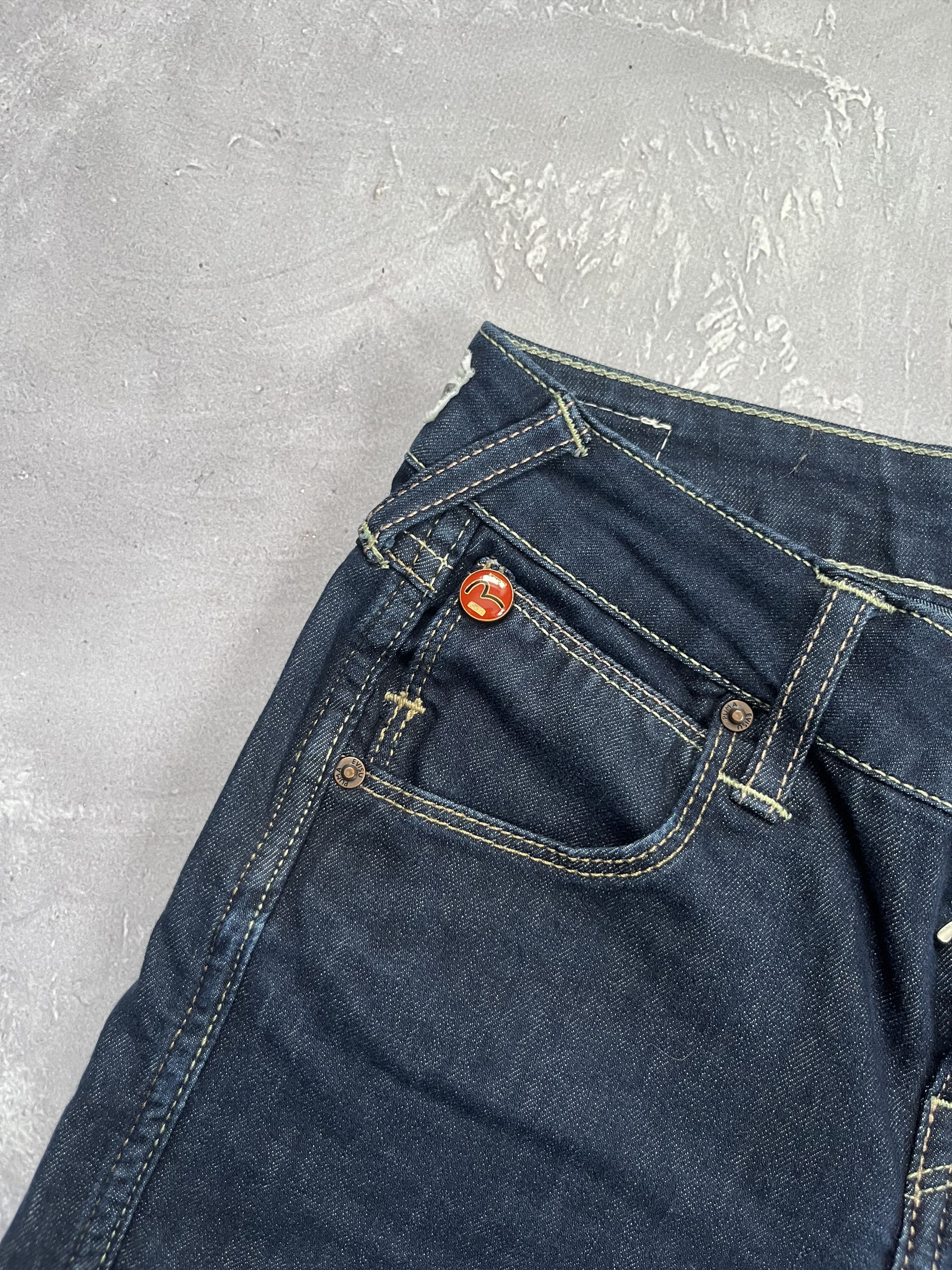 Evisu × Puma Evisu Puma Raw Denim Low Rise Women's Jeans Rare Size 26" / US 2 / IT 38 - 5 Thumbnail