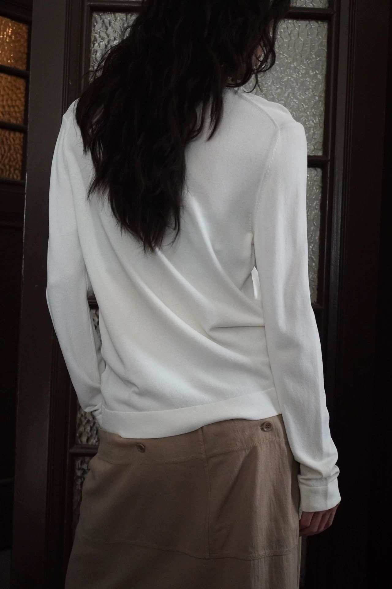 Hermes Hermes x Margiela 00s White Viscose LS Tee S/M Size S / US 4 / IT 40 - 1 Thumbnail