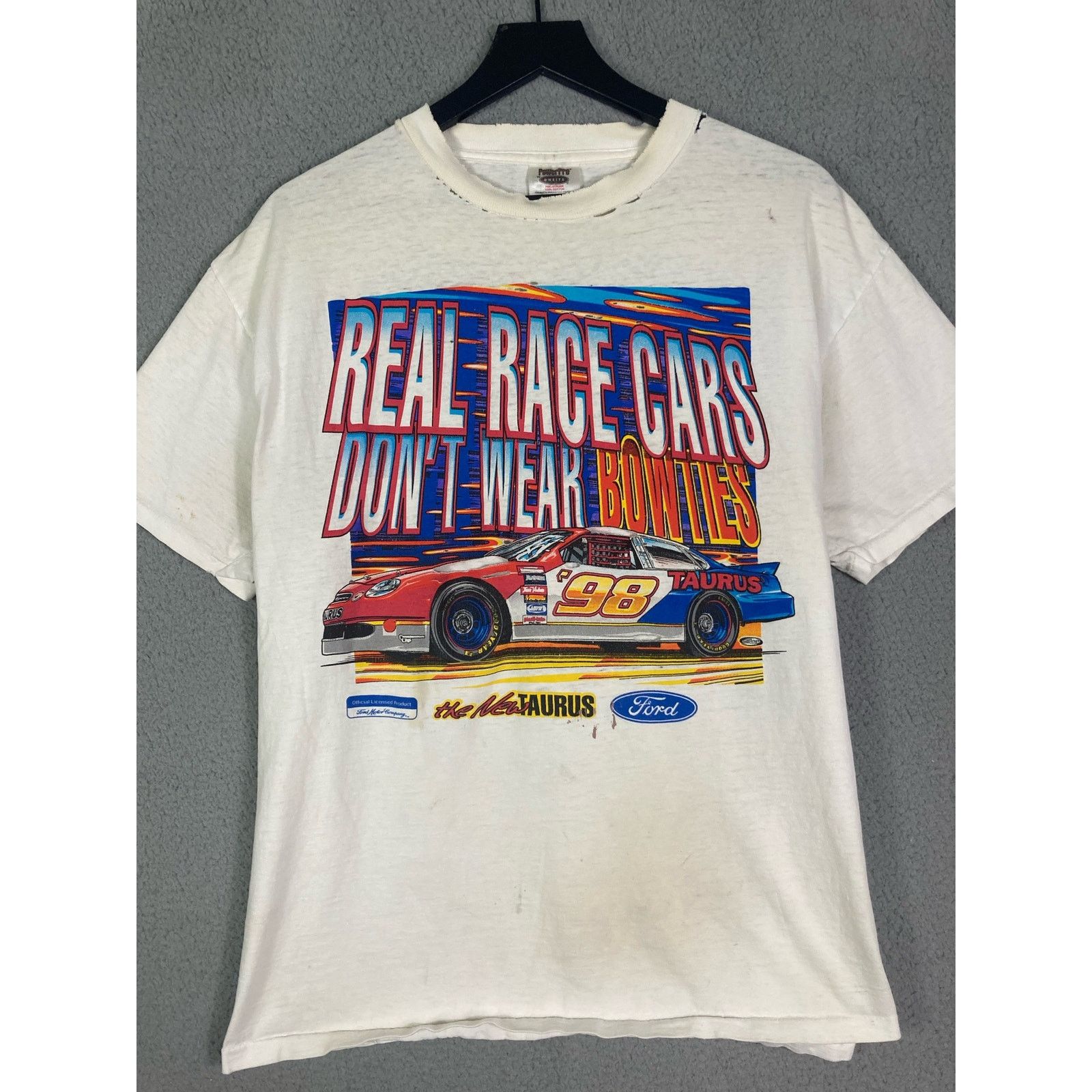 Other Vintage Ford Racing XL "Real Race Cars Don't Wear Bowties" Size US XL / EU 56 / 4 - 5 Thumbnail