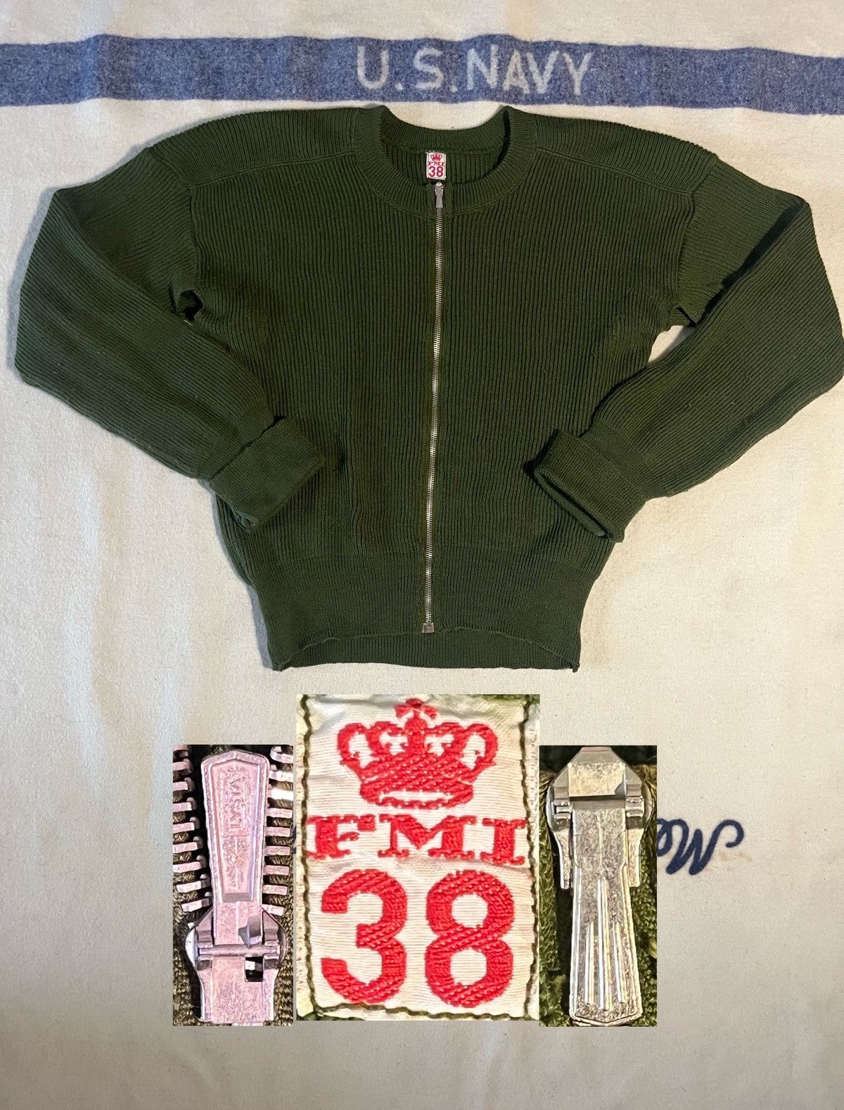 Other 1950s-1960s Danish Army wool Sweater Size US L / EU 52-54 / 3 - 1 Thumbnail