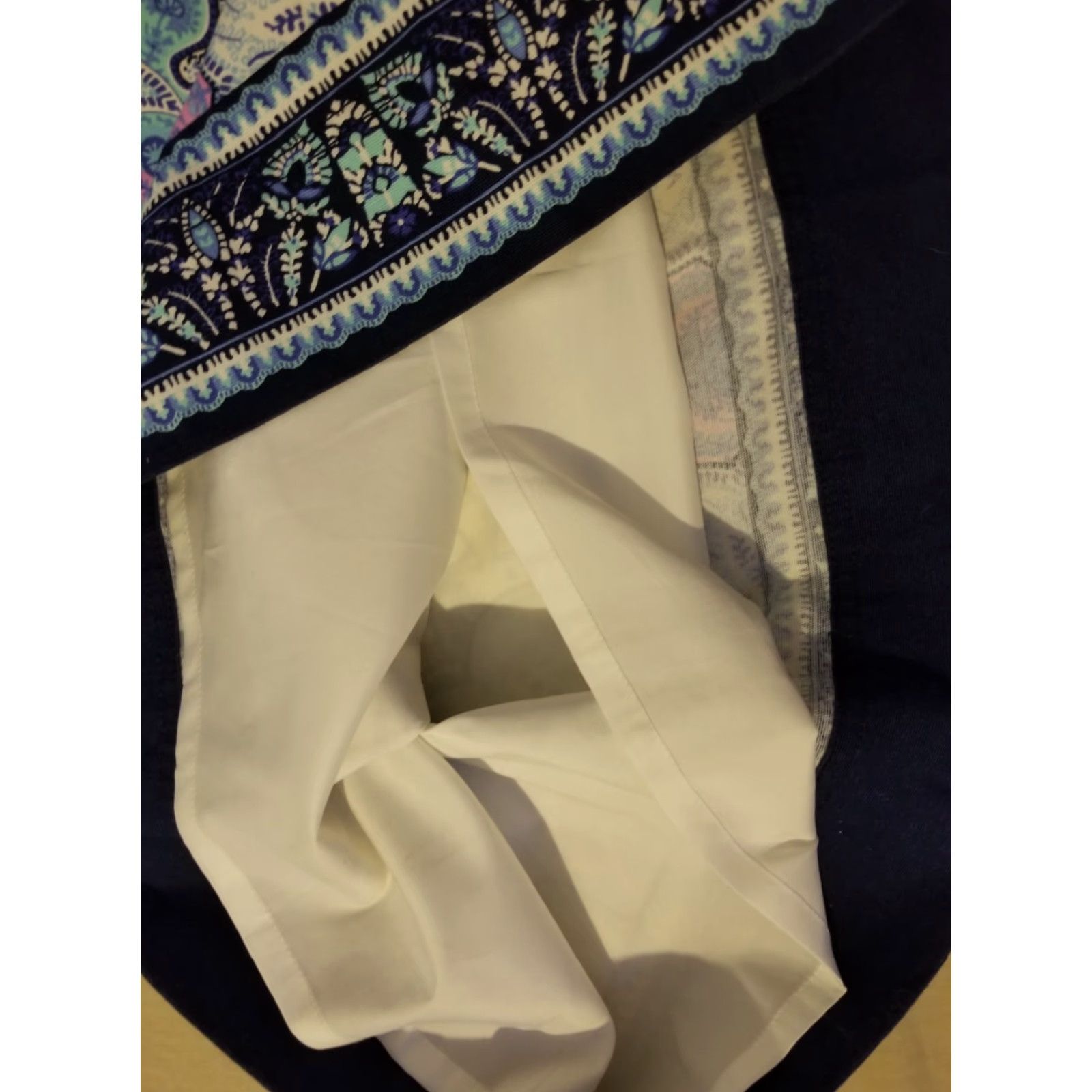Talbots Womens Talbots Skirt 12P Petite Blue Cotton Size 34" / US 12 / IT 48 - 7 Thumbnail
