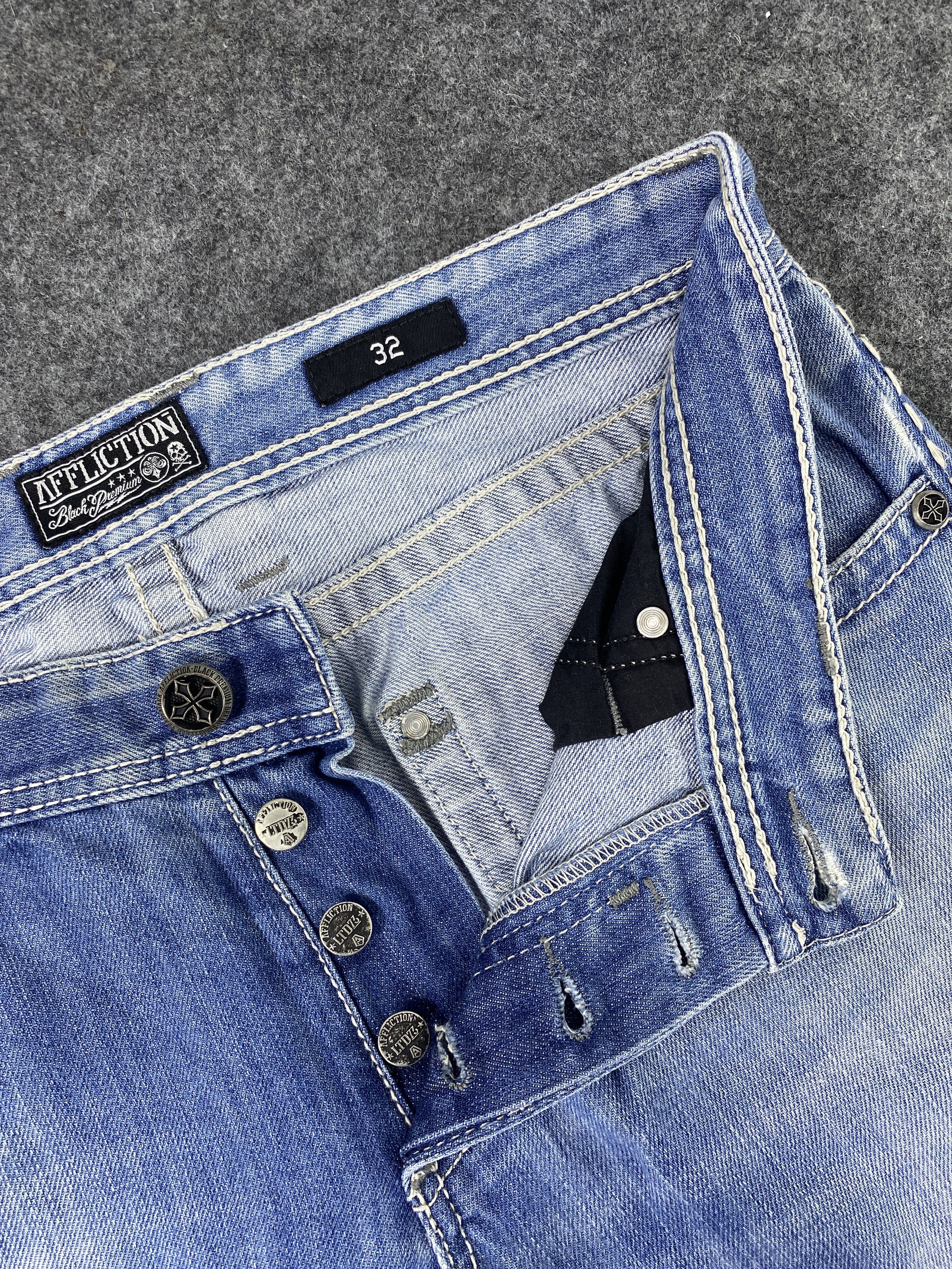 Affliction Affliction ACE Blue Wash Jeans - J978 Size US 34 / EU 50 - 8 Thumbnail