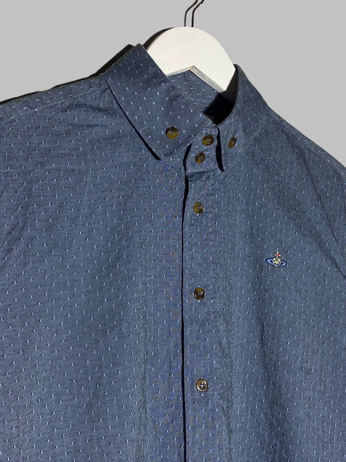 Vivienne Westwood Vivienne Westwood Denim Blue Long Sleeve Button Up Shirt Size US L / EU 52-54 / 3 - 3 Thumbnail