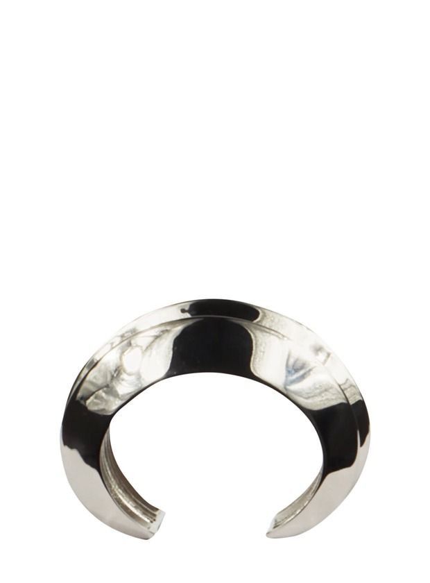 Saint Laurent Paris o1bcso1str0226 Size: M/Stacked Cuff in Silver Size ONE SIZE - 3 Thumbnail