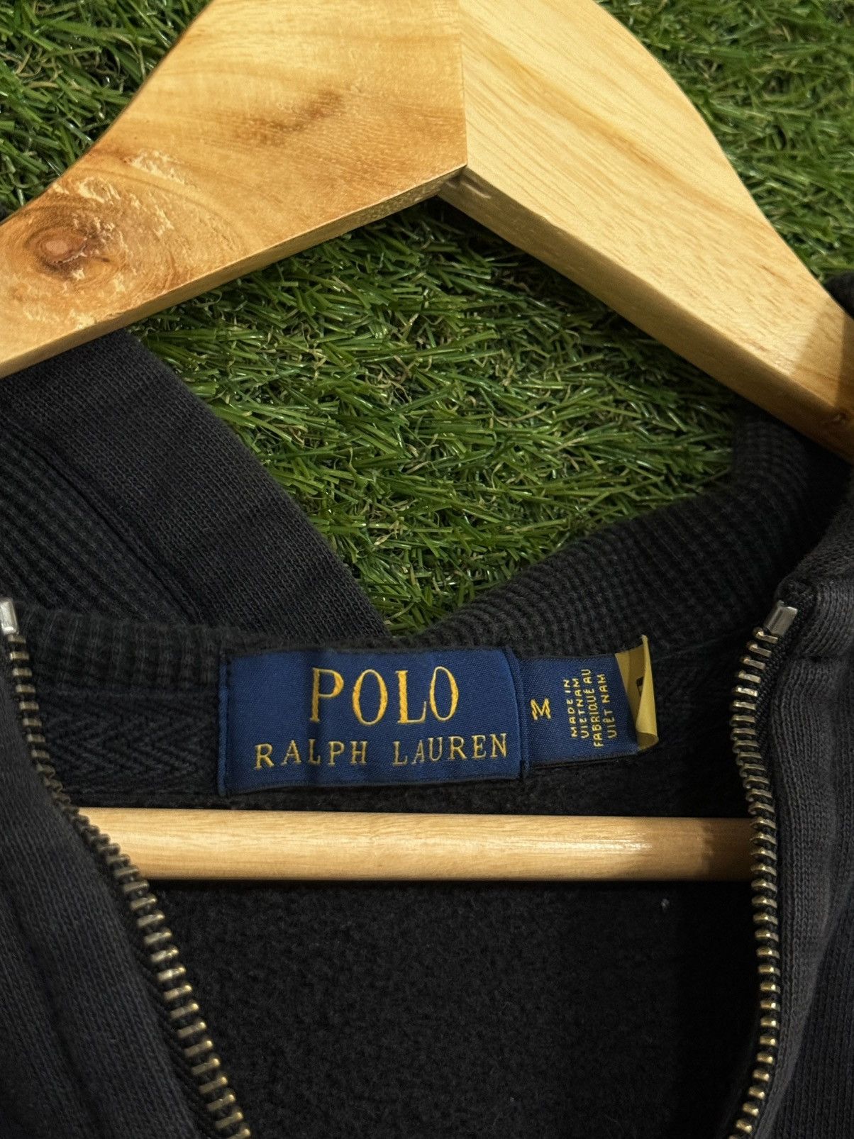 Polo Ralph Lauren Polo Ralph Lauren Waffle Knit Black Red Pony Logo Hoodie Size US M / EU 48-50 / 2 - 4 Thumbnail