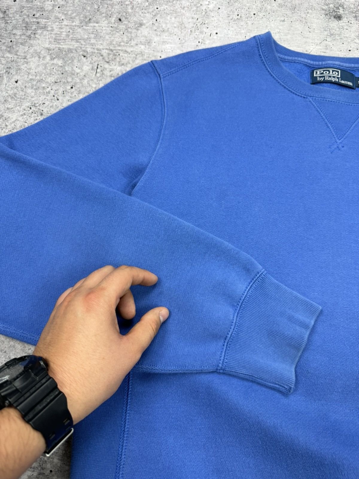 Polo Ralph Lauren × Vintage Vintage Ralph Lauren 90’s Y2K Style Blue American Sweatshirt Size US S / EU 44-46 / 1 - 8 Thumbnail