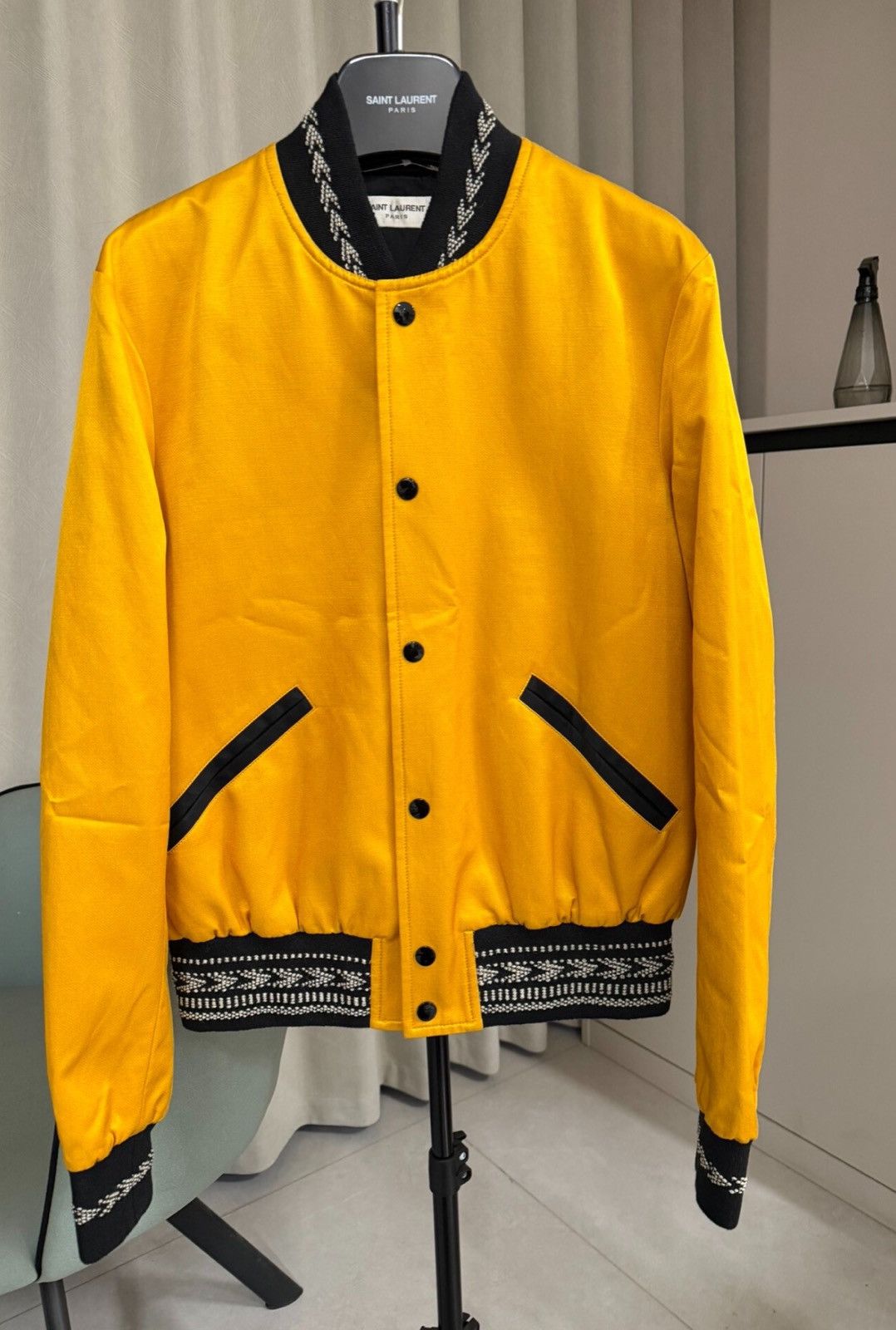 Saint Laurent Paris Saint Laurent SLP 18SS Gold Varsity Jacket Size US M / EU 48-50 / 2 - 1 Thumbnail