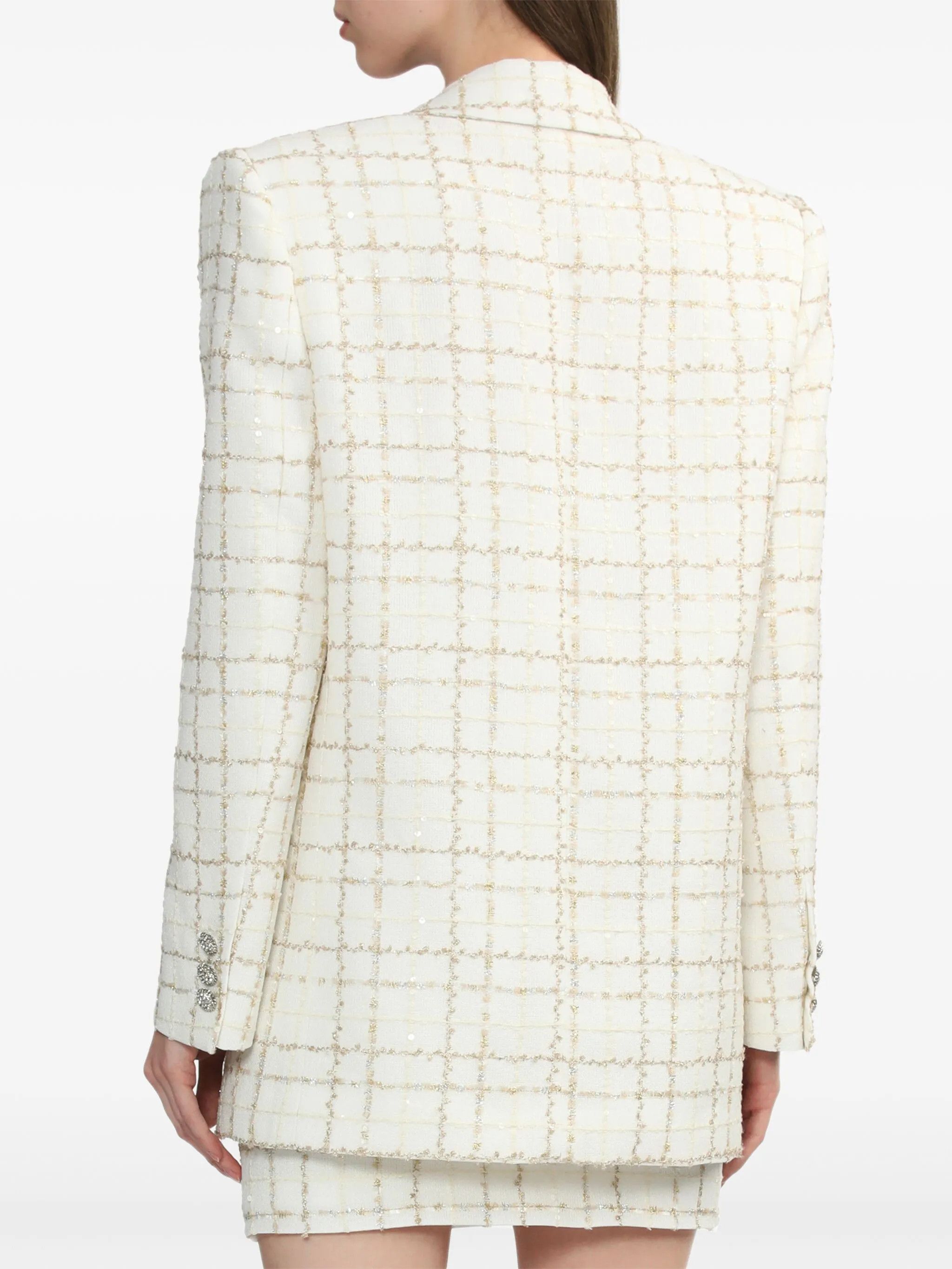 Alessandra Rich o1s22i1n0225 Double-breasted Jacket in White Size S / US 4 / IT 40 - 4 Thumbnail