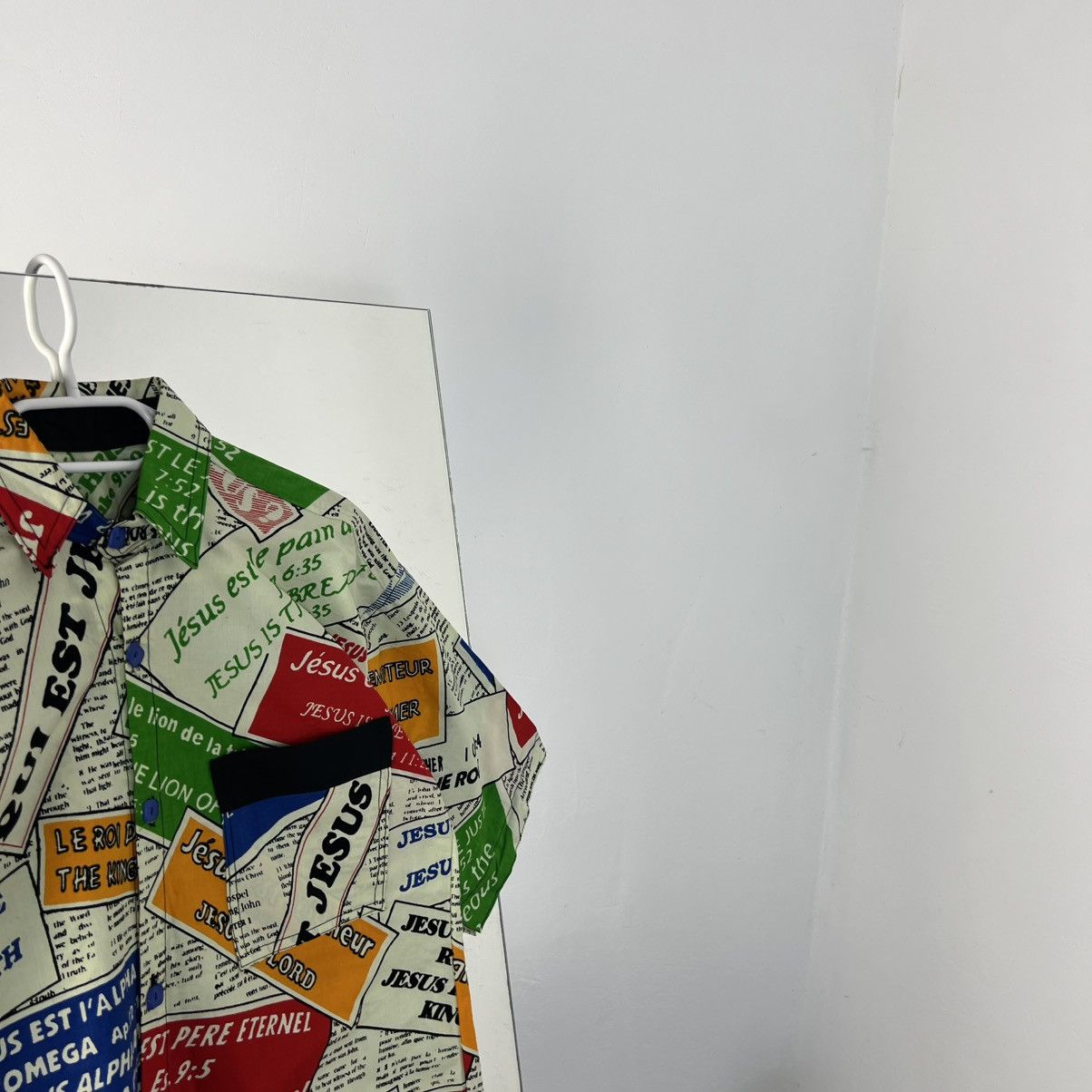 Vintage Avant Garde Y2K Newspaper Full Printed Button Up Shirt Size US M / EU 48-50 / 2 - 2 Thumbnail