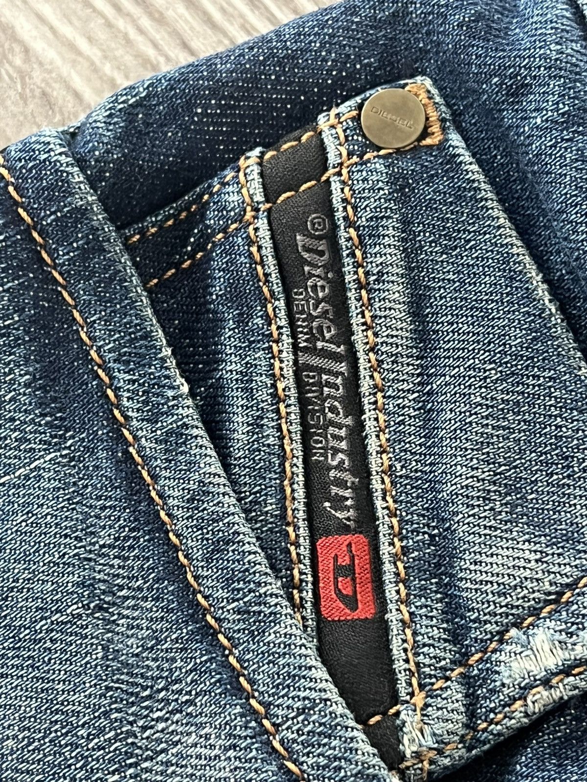 Diesel ‼️Vintage Diesel Industry Distressed Denim Selvage Jeans‼️ Size US 33 - 10 Thumbnail