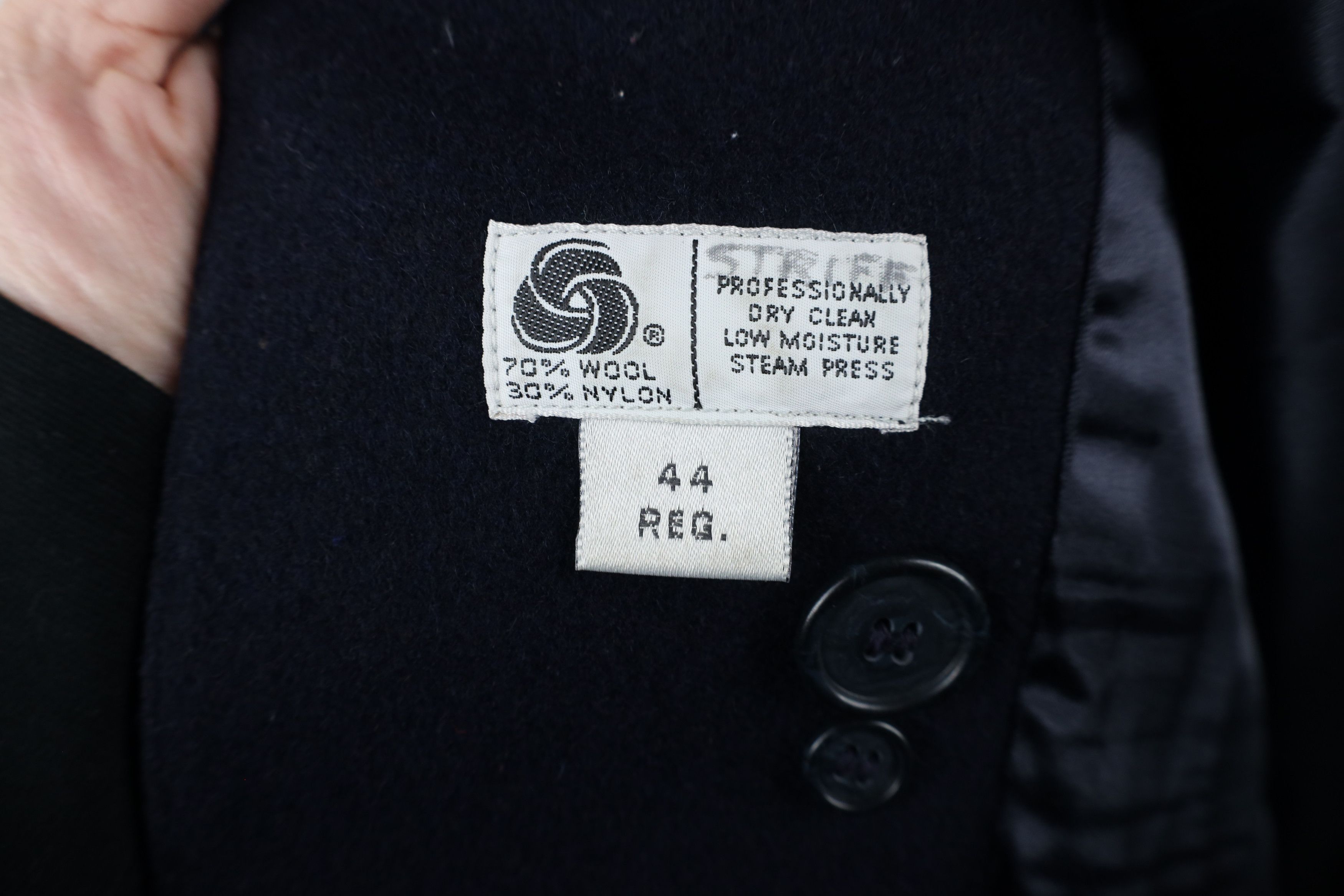 Vintage Vintage 90s Streetwear Wool Blend Overcoat Jacket Navy USA Size US L / EU 52-54 / 3 - 11 Thumbnail