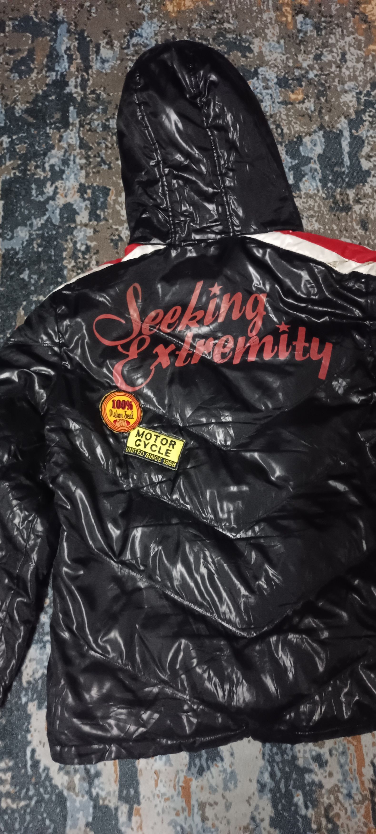 Vintage Down to south Motorcyle hoodie Jacket Size US XL / EU 56 / 4 - 4 Thumbnail