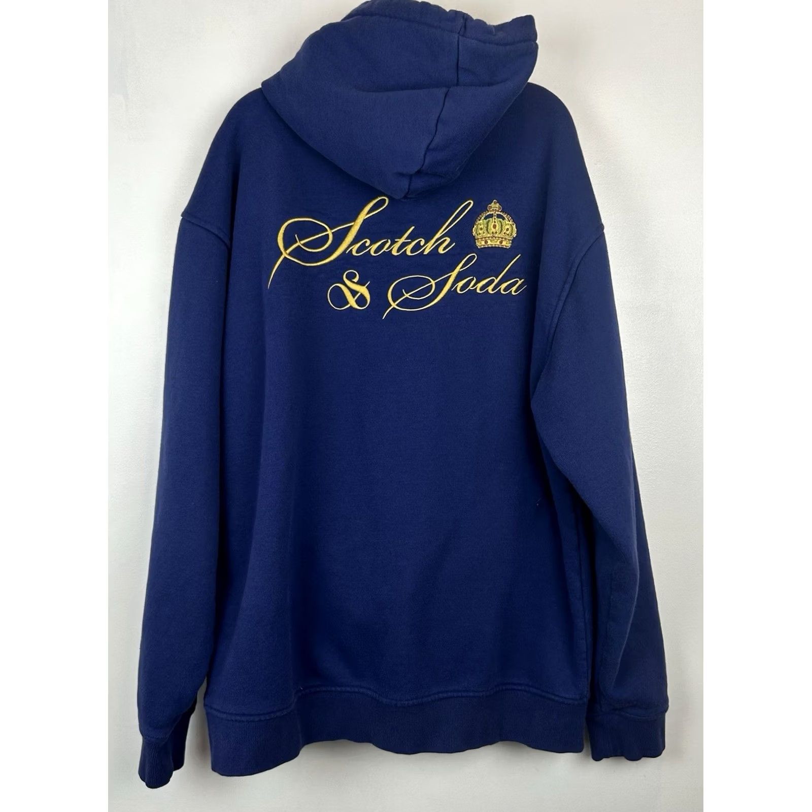Scotch & Soda Scotch Soda Hoodie Mens XL Blue Embroidered Evening Skies Casual Size US XL / EU 56 / 4 - 2 Thumbnail