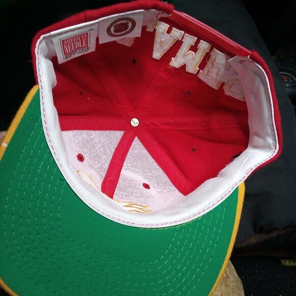 American Needle NWT DS American Needle Blockhead Calgary Flames Snap Hat Size ONE SIZE - 6 Thumbnail