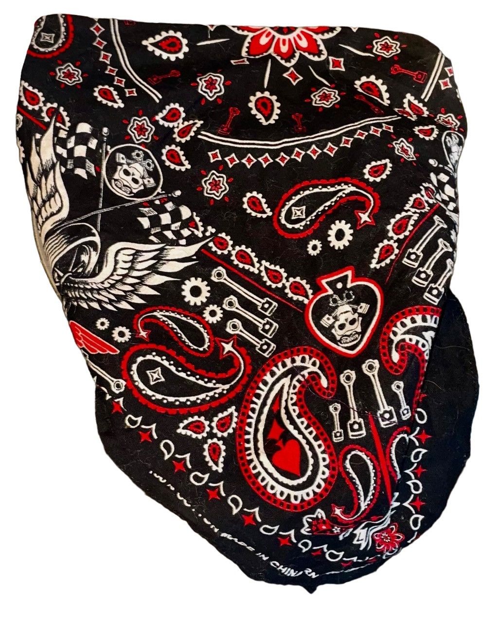 Vintage Vintage 70’s Trunk Up Motorcycle Authentic Bandana!! Rare Size ONE SIZE - 10 Thumbnail