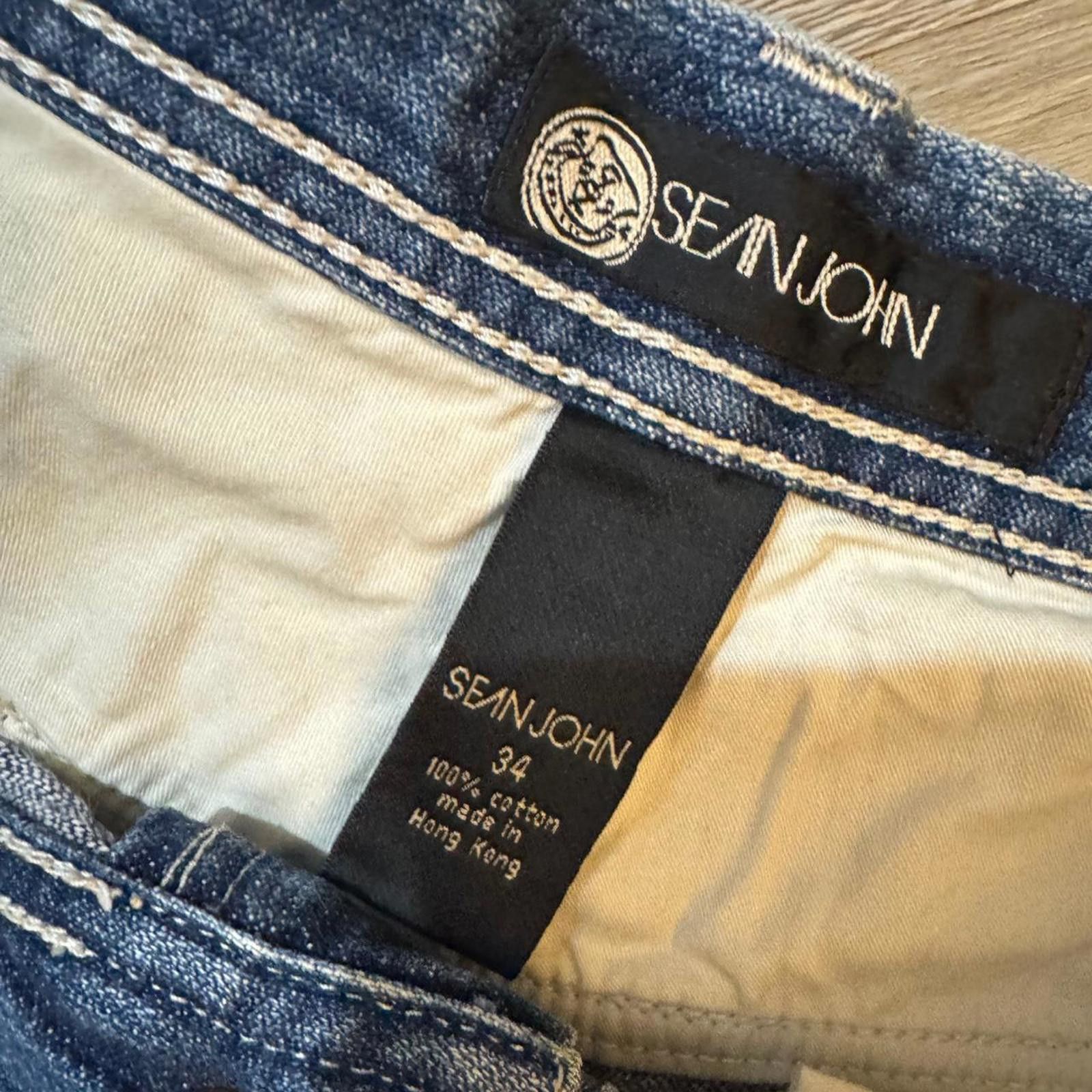 Sean John Vintage Sean John Baggy blue denim shorts jorts size 34 Size US 36 / EU 52 - 3 Thumbnail