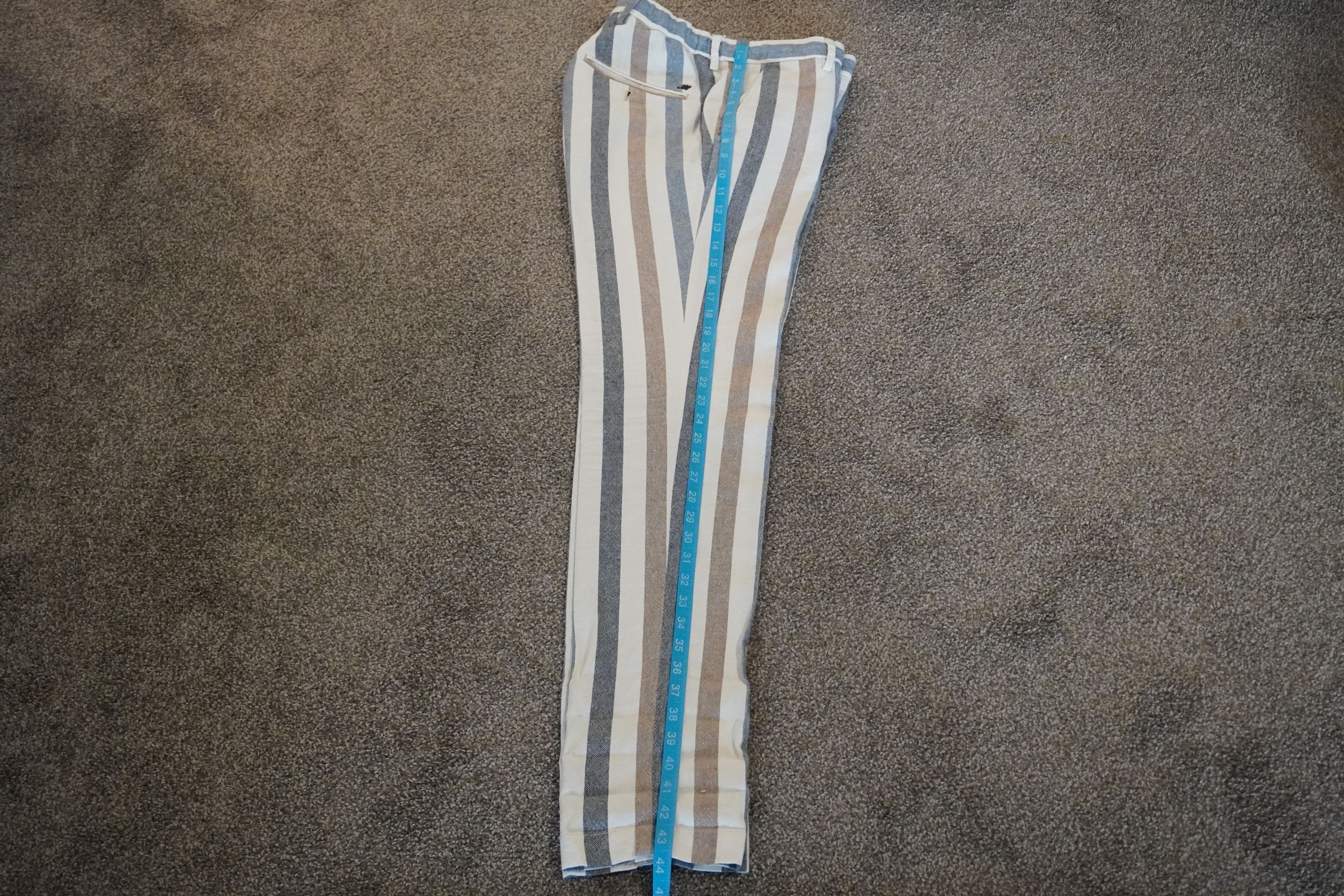 Mason's STRIPED LINEN PANTS Size US 34 / EU 50 - 3 Thumbnail