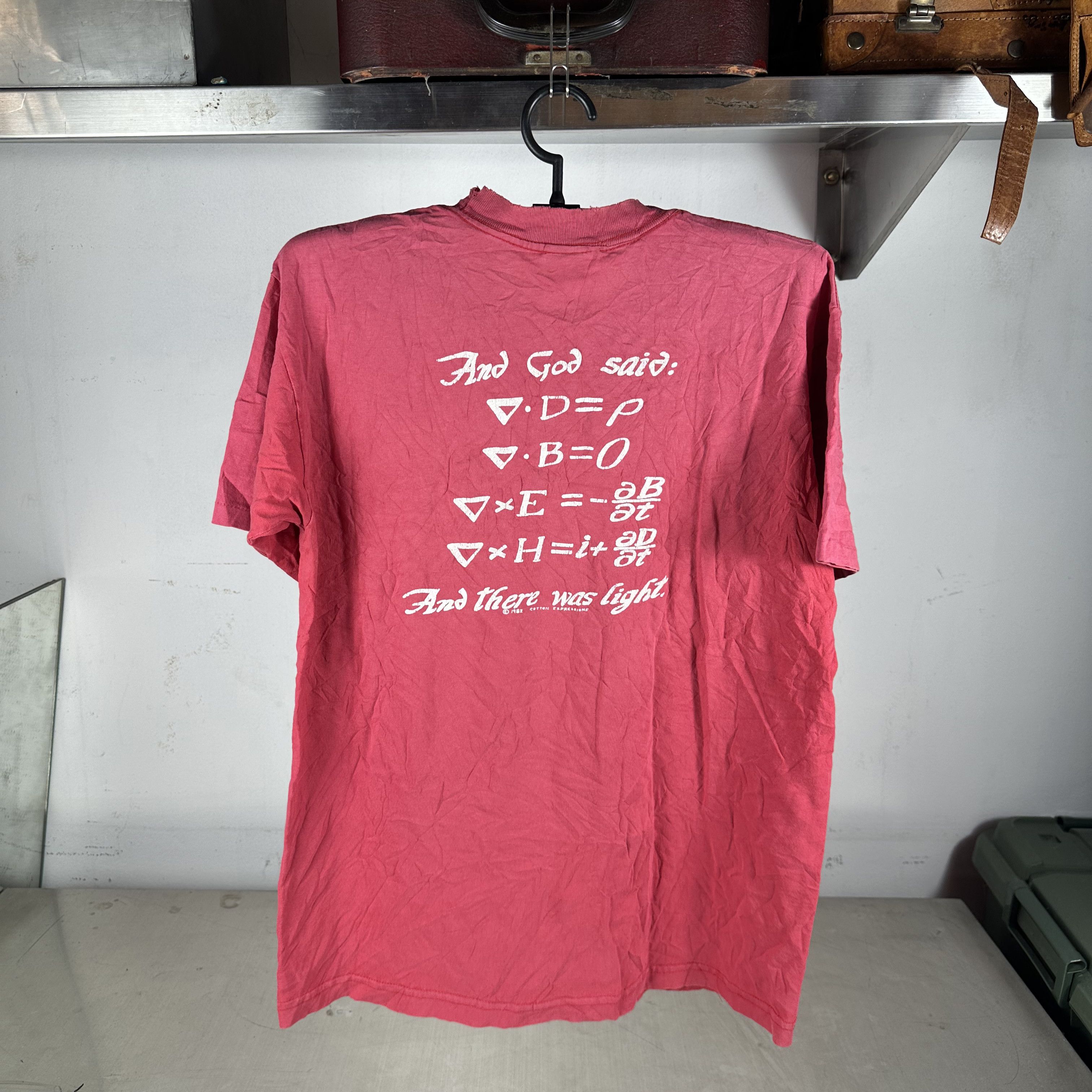 Vintage 1982 And God Said There Was Light Scientific Equation Tee Size US L / EU 52-54 / 3 - 1 Thumbnail