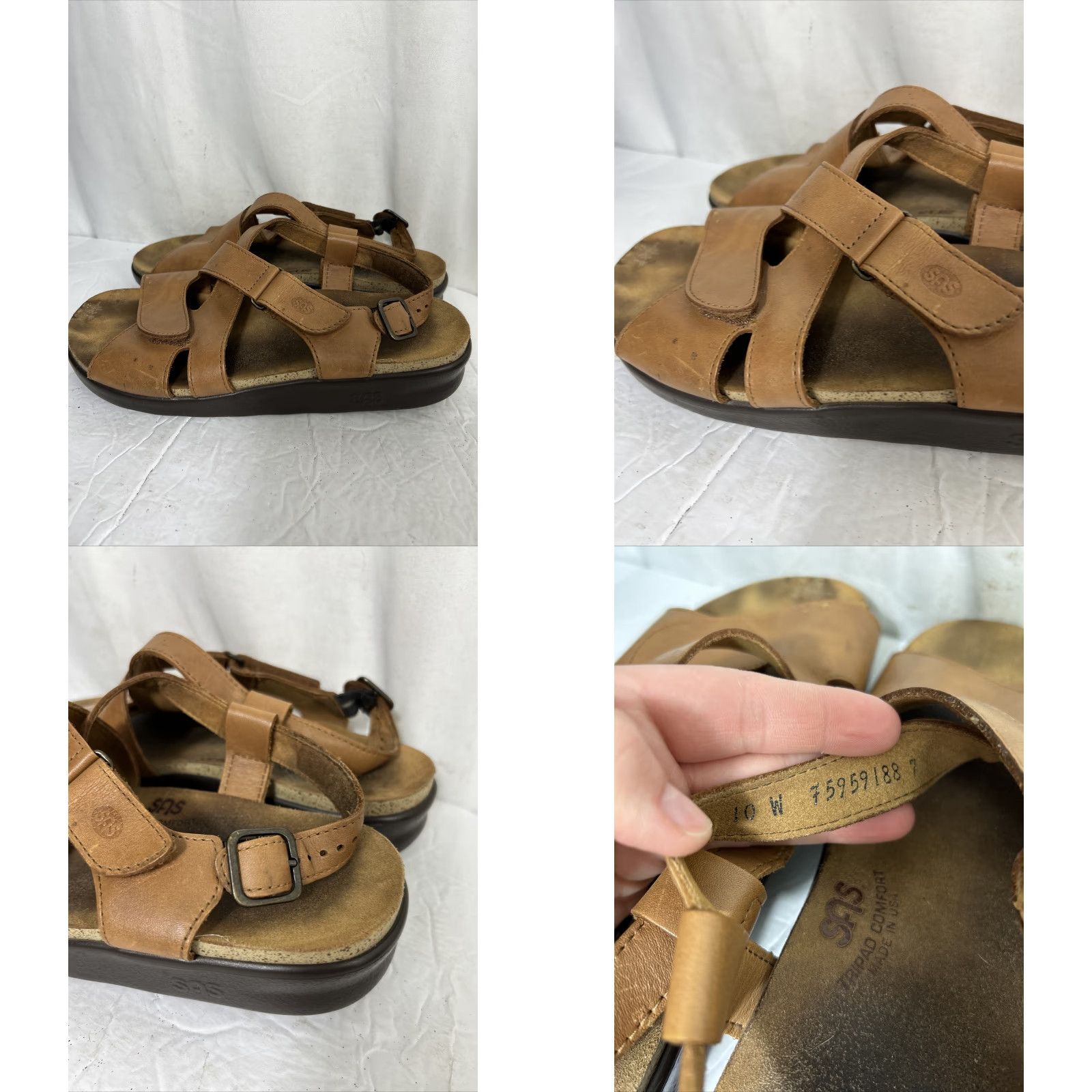 SAS SAS Women’s Sandal Cross Strap Tripad Comfort Huggy Caramel 10 M Womens Shoes Size US 10 / IT 40 - 9 Thumbnail